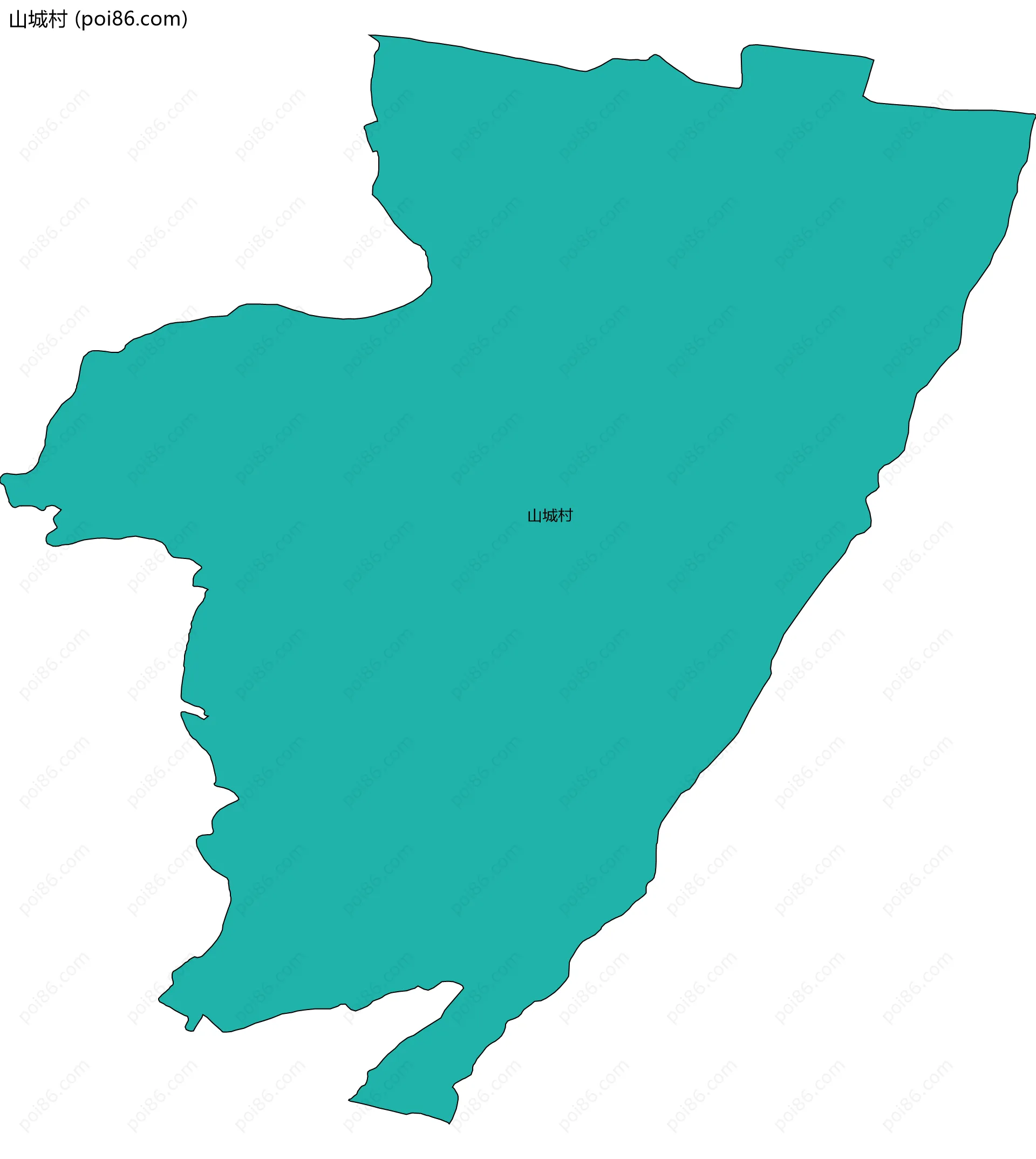 山城村边界地图