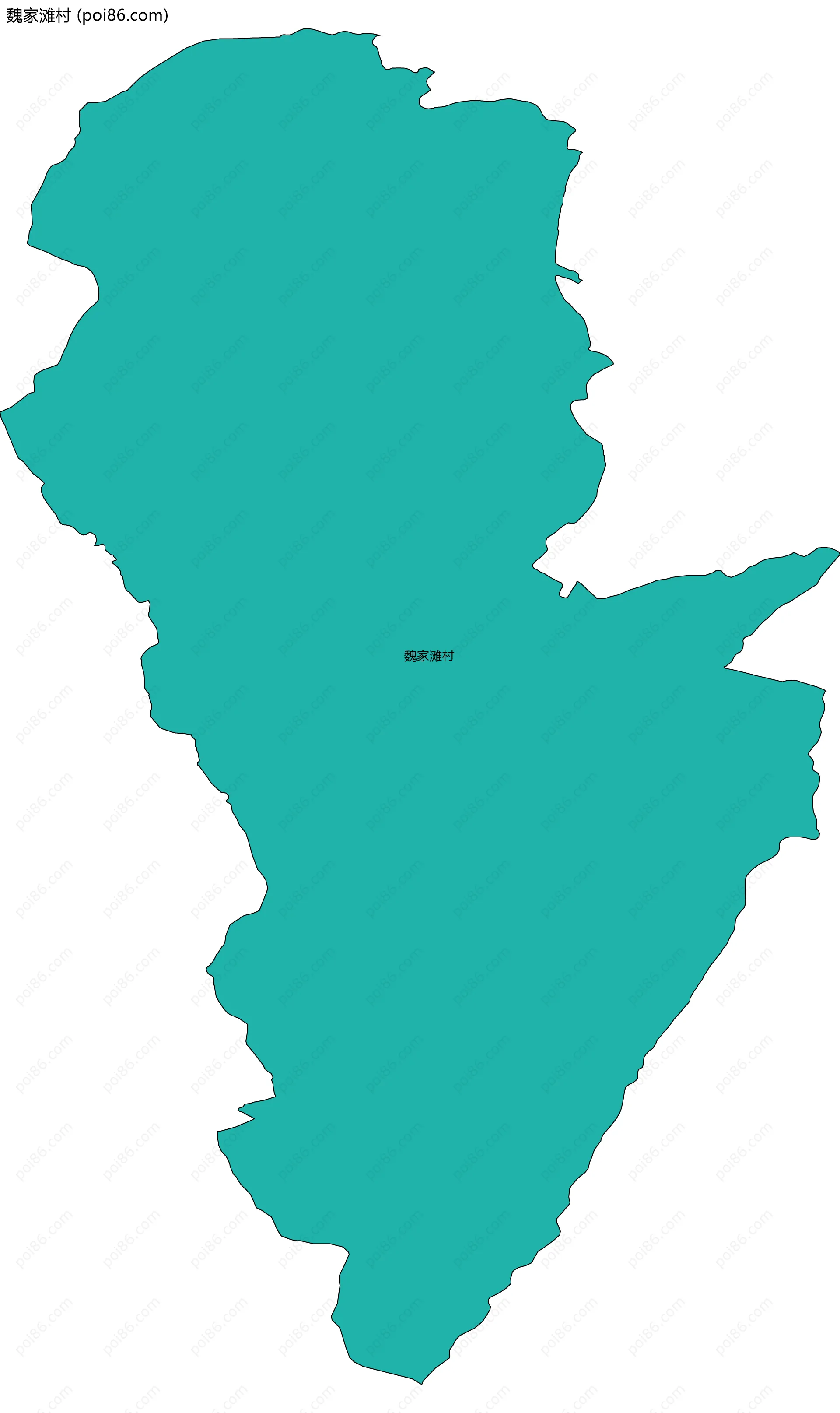 魏家滩村边界地图