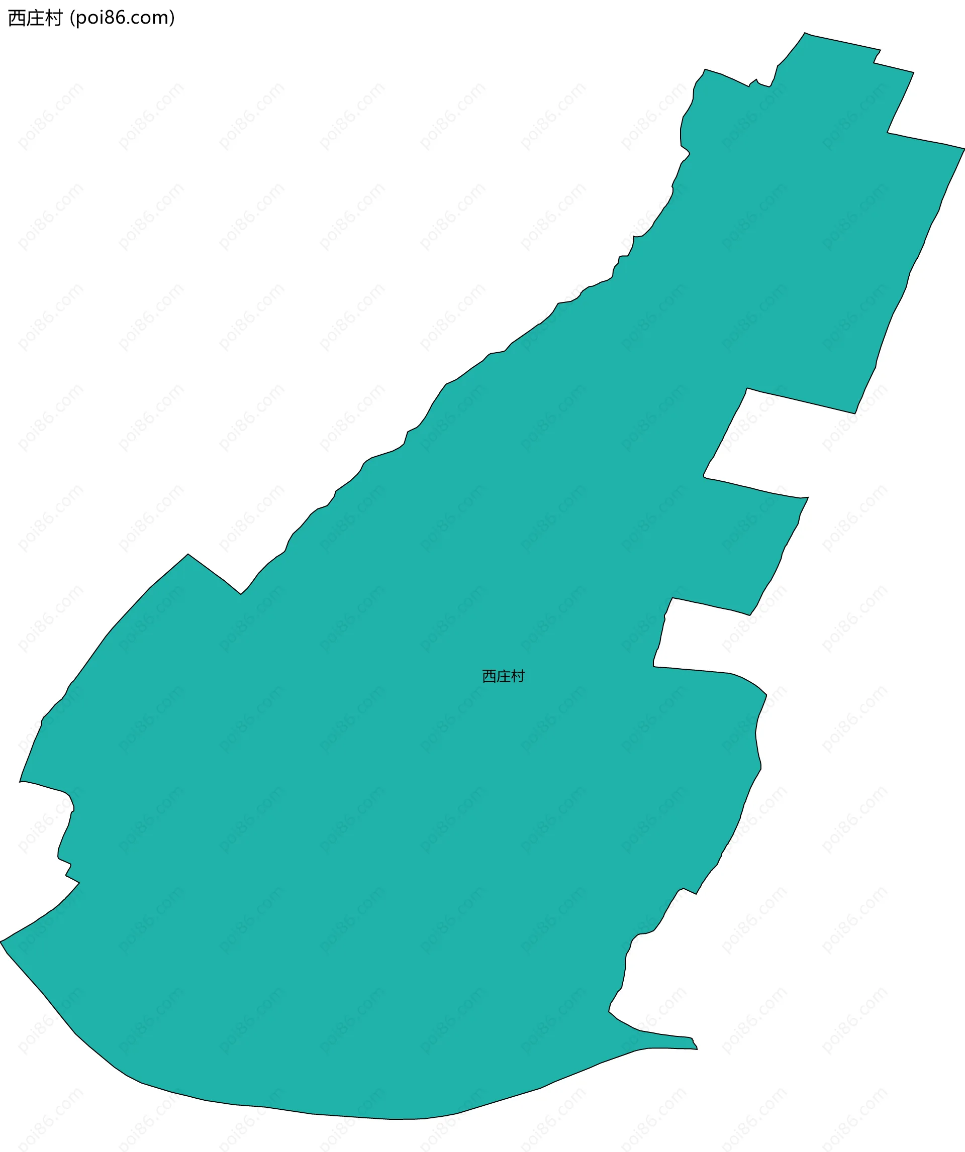 西庄村边界地图
