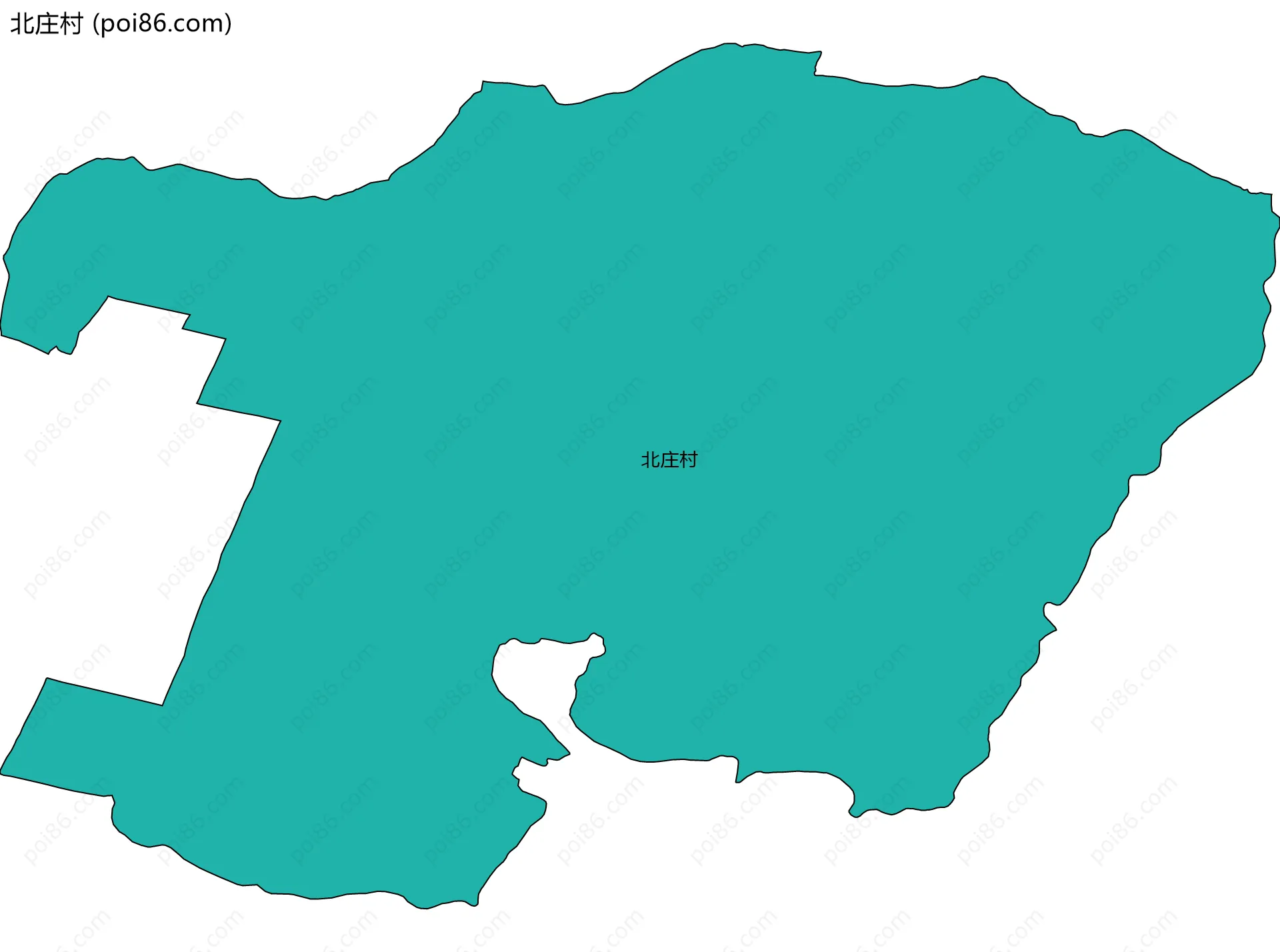 北庄村边界地图