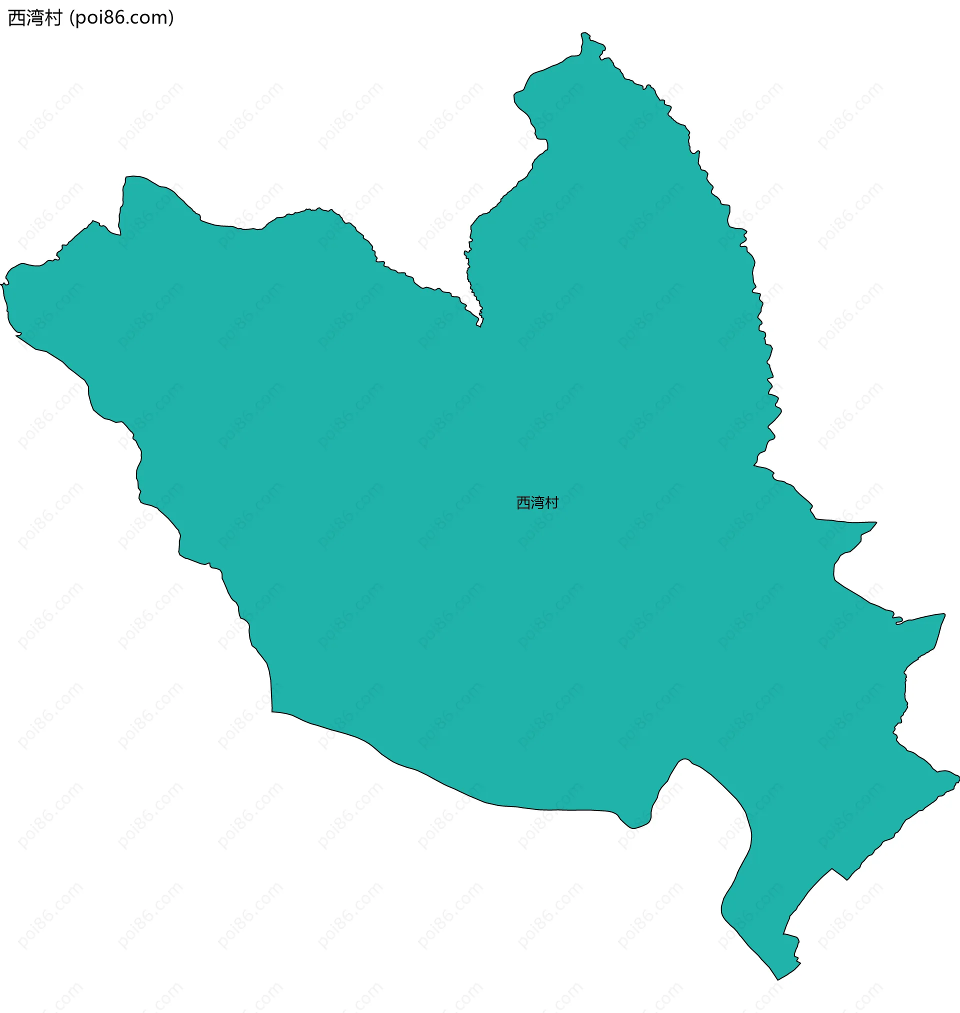 西湾村边界地图