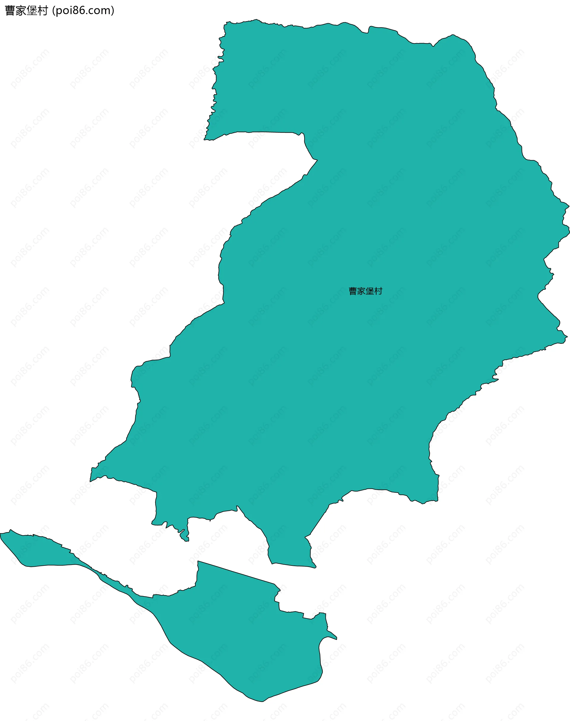 曹家堡村边界地图