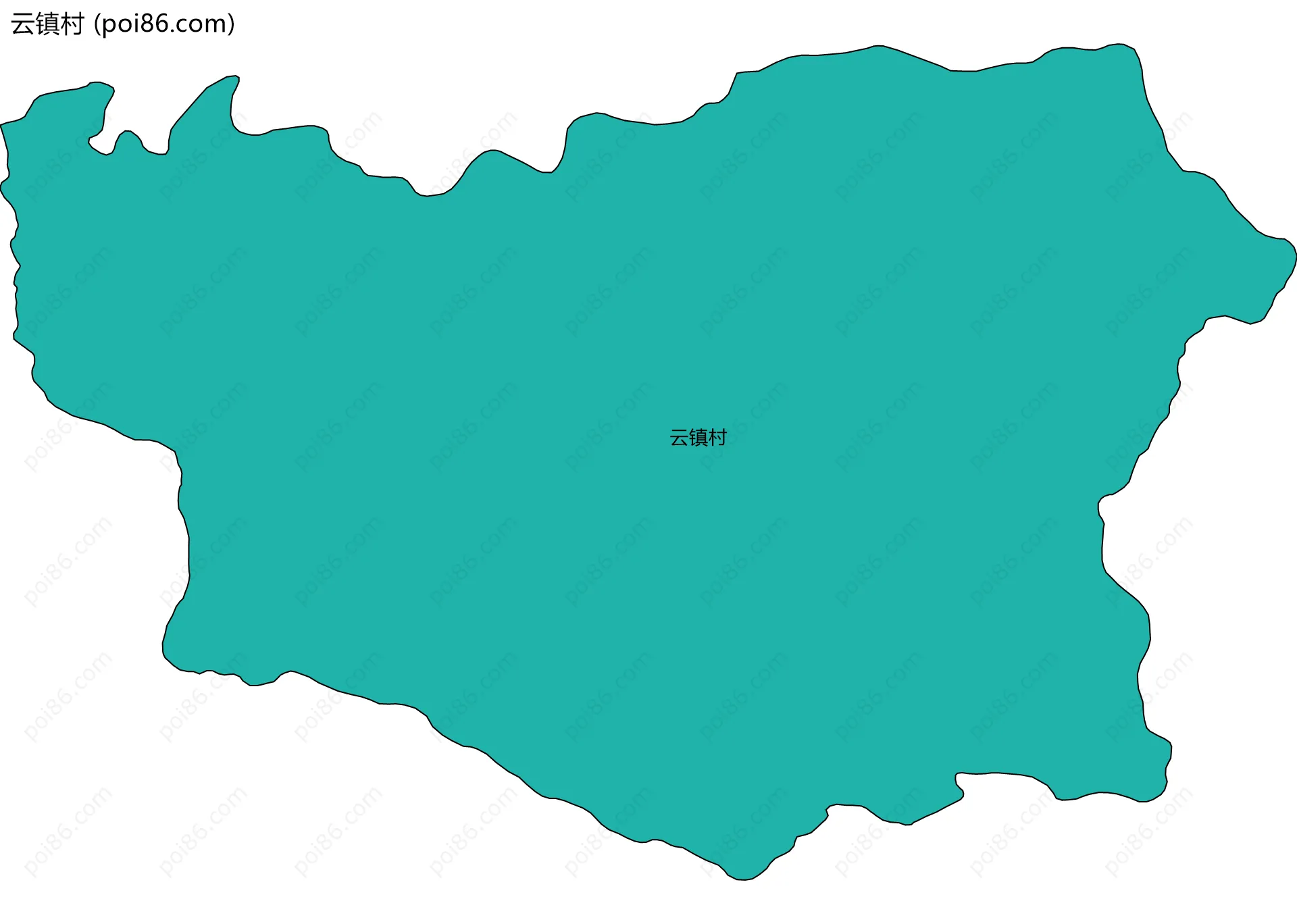 云镇村边界地图