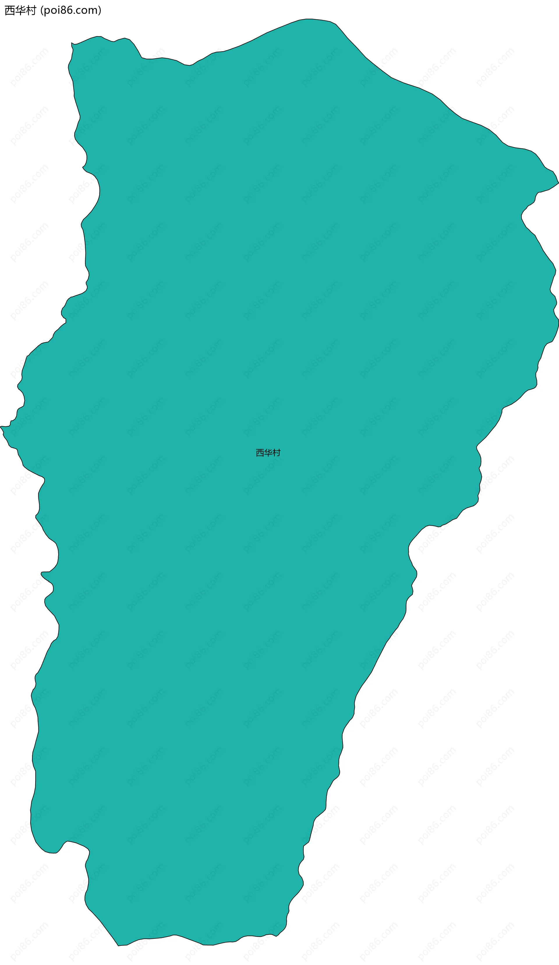 西华村边界地图