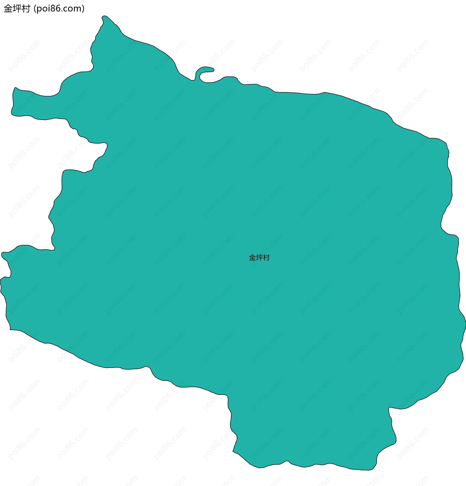 金坪村边界地图