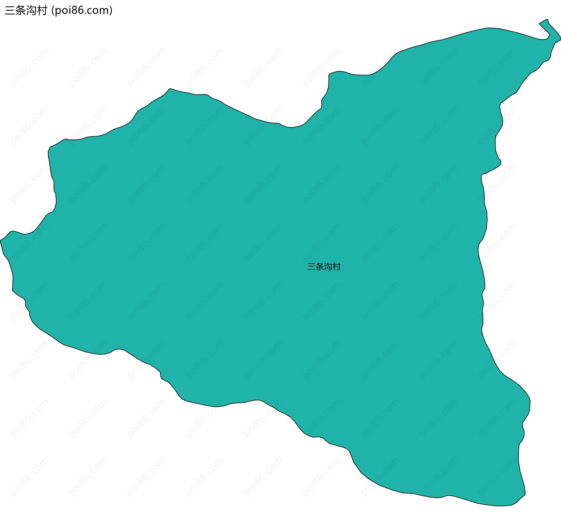 三条沟村边界地图