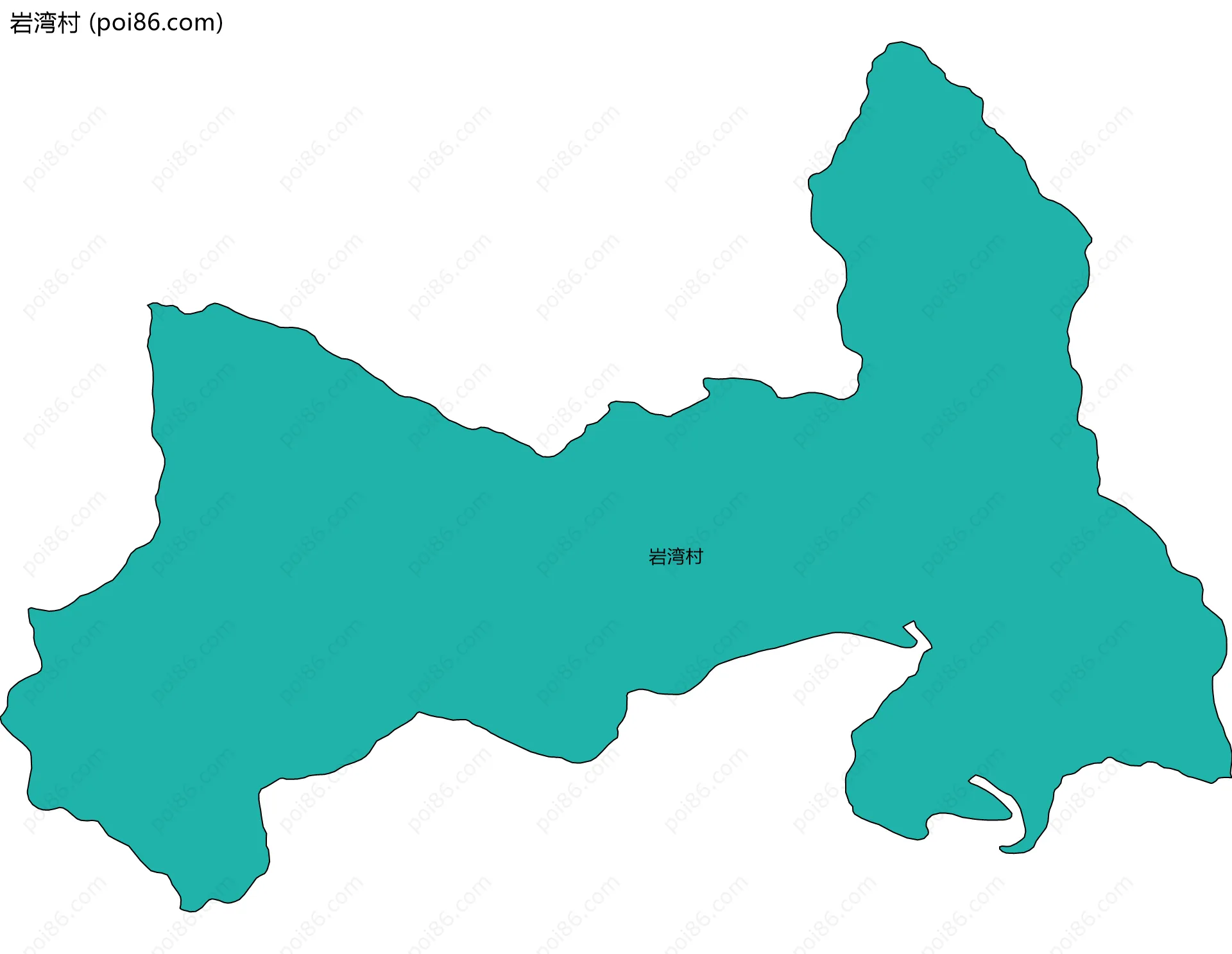 岩湾村边界地图