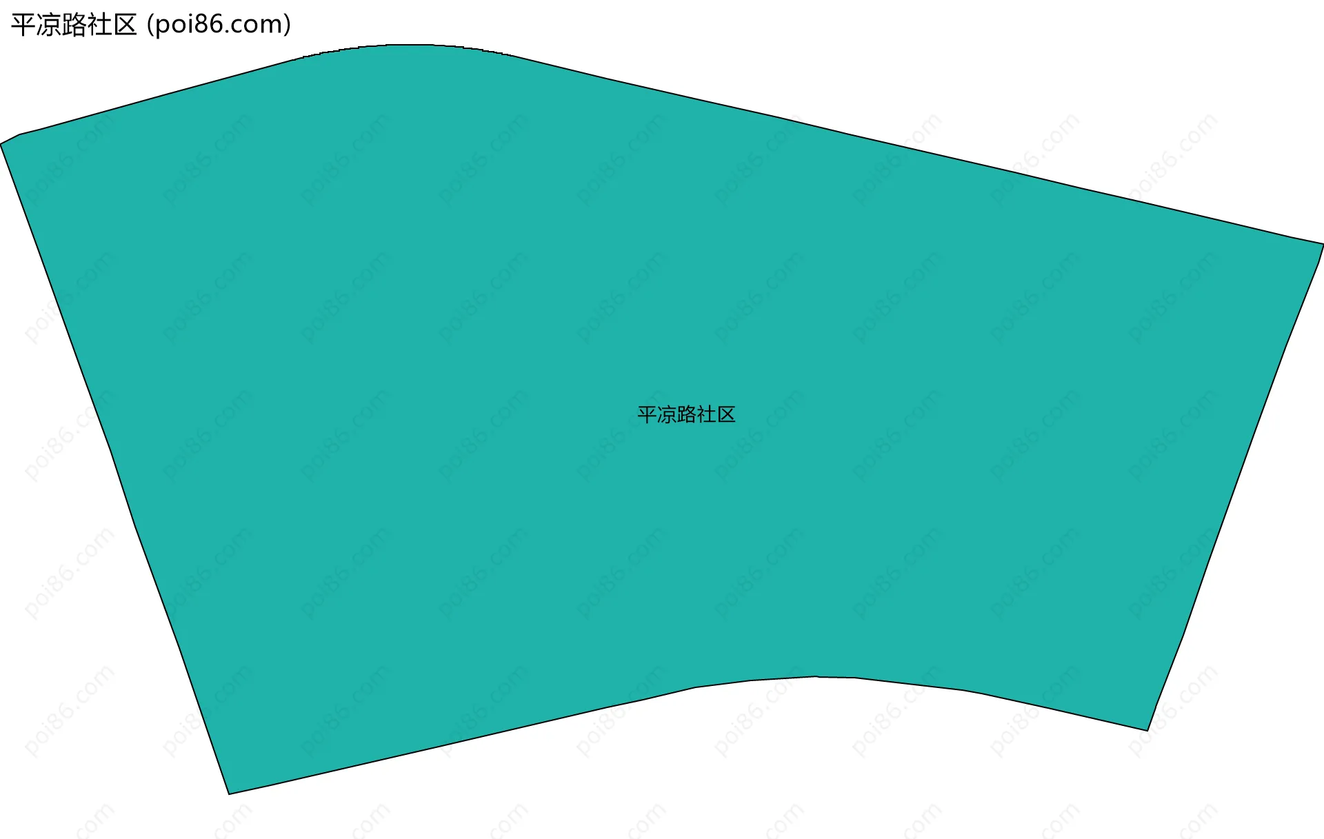 平凉路社区边界地图