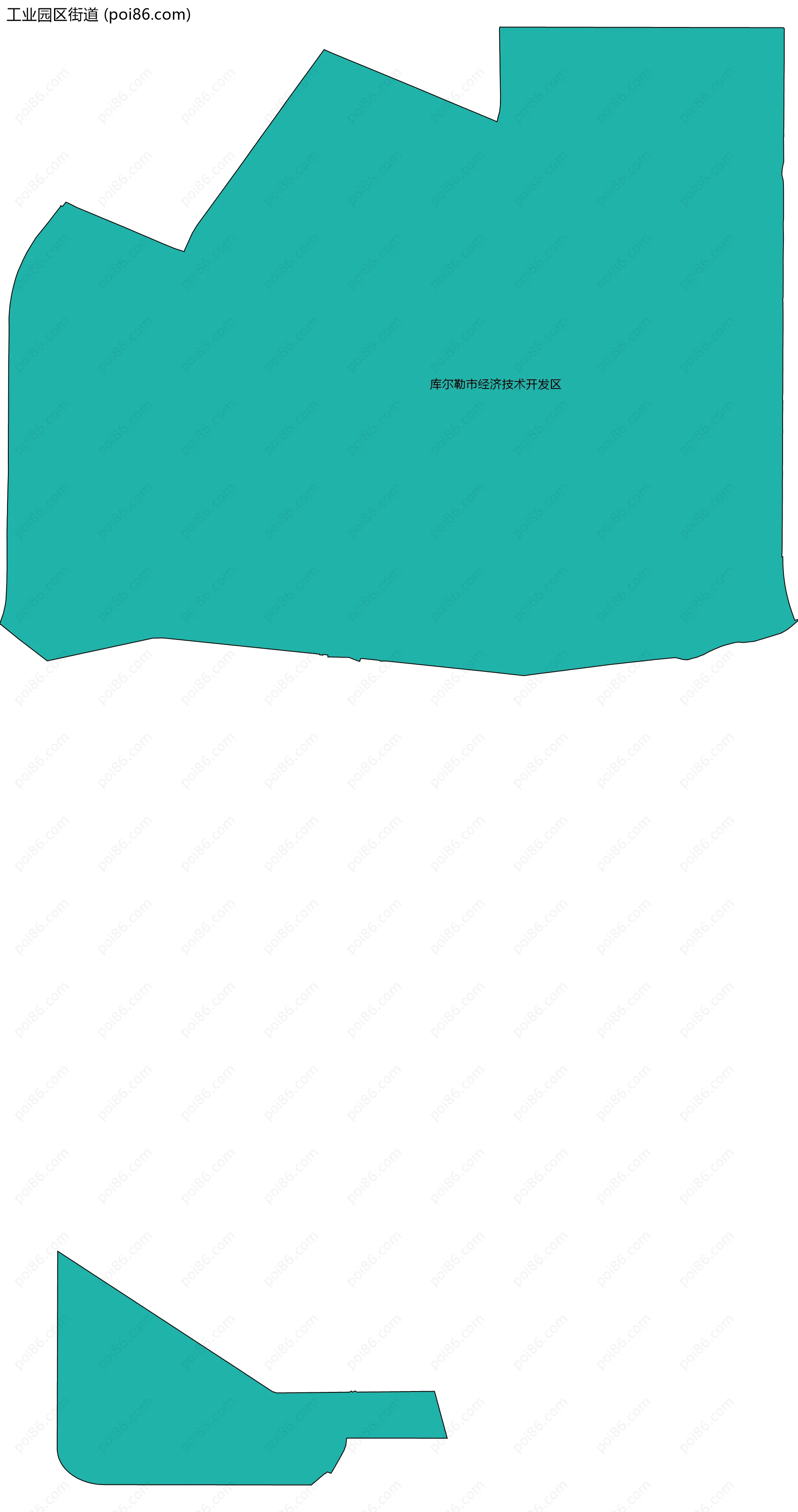 工业园区街道边界地图(五级行政区划)