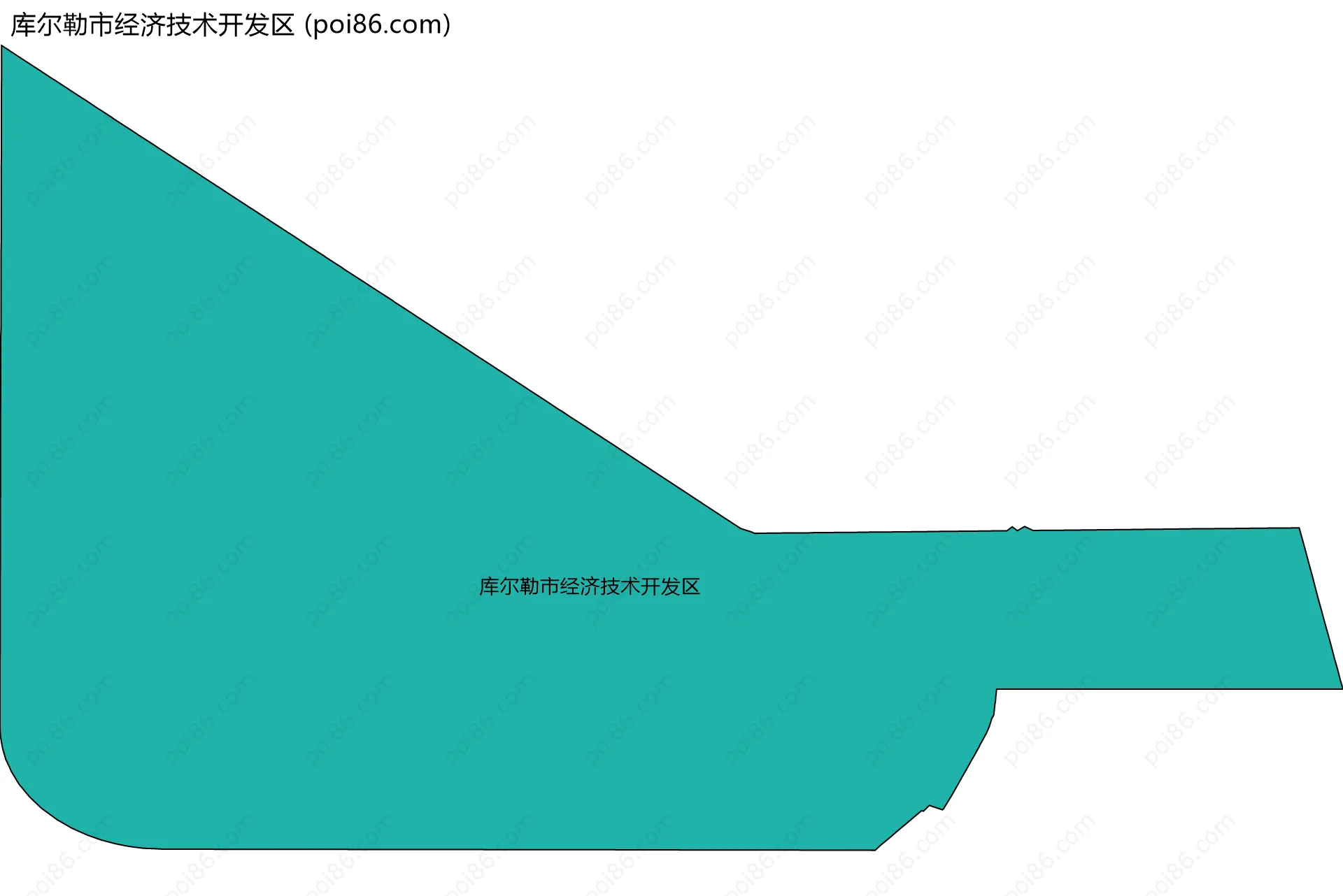 库尔勒市经济技术开发区边界地图