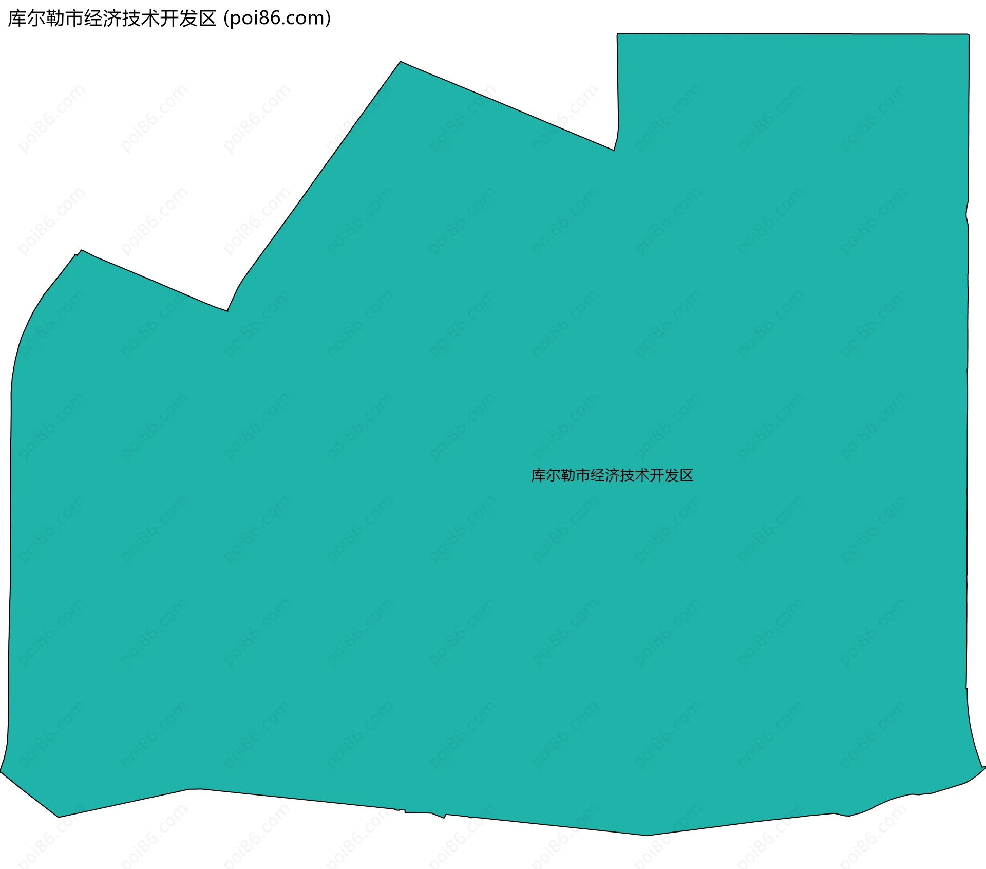 库尔勒市经济技术开发区边界地图