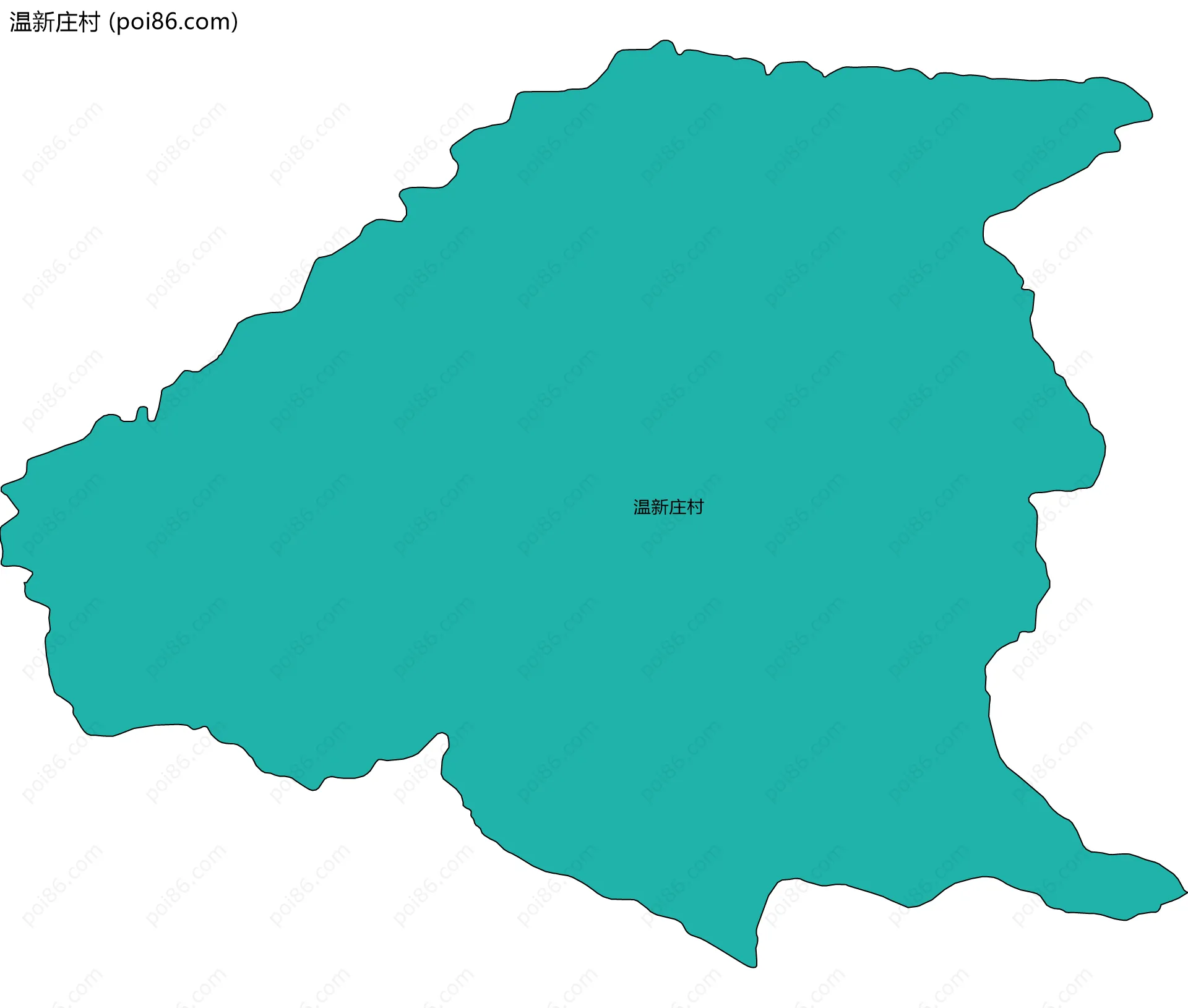 温新庄村边界地图