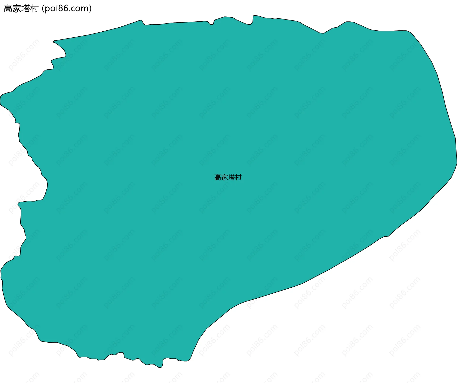 高家塔村边界地图