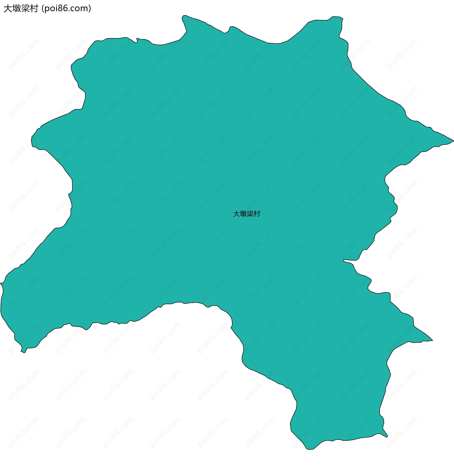 大墩梁村边界地图