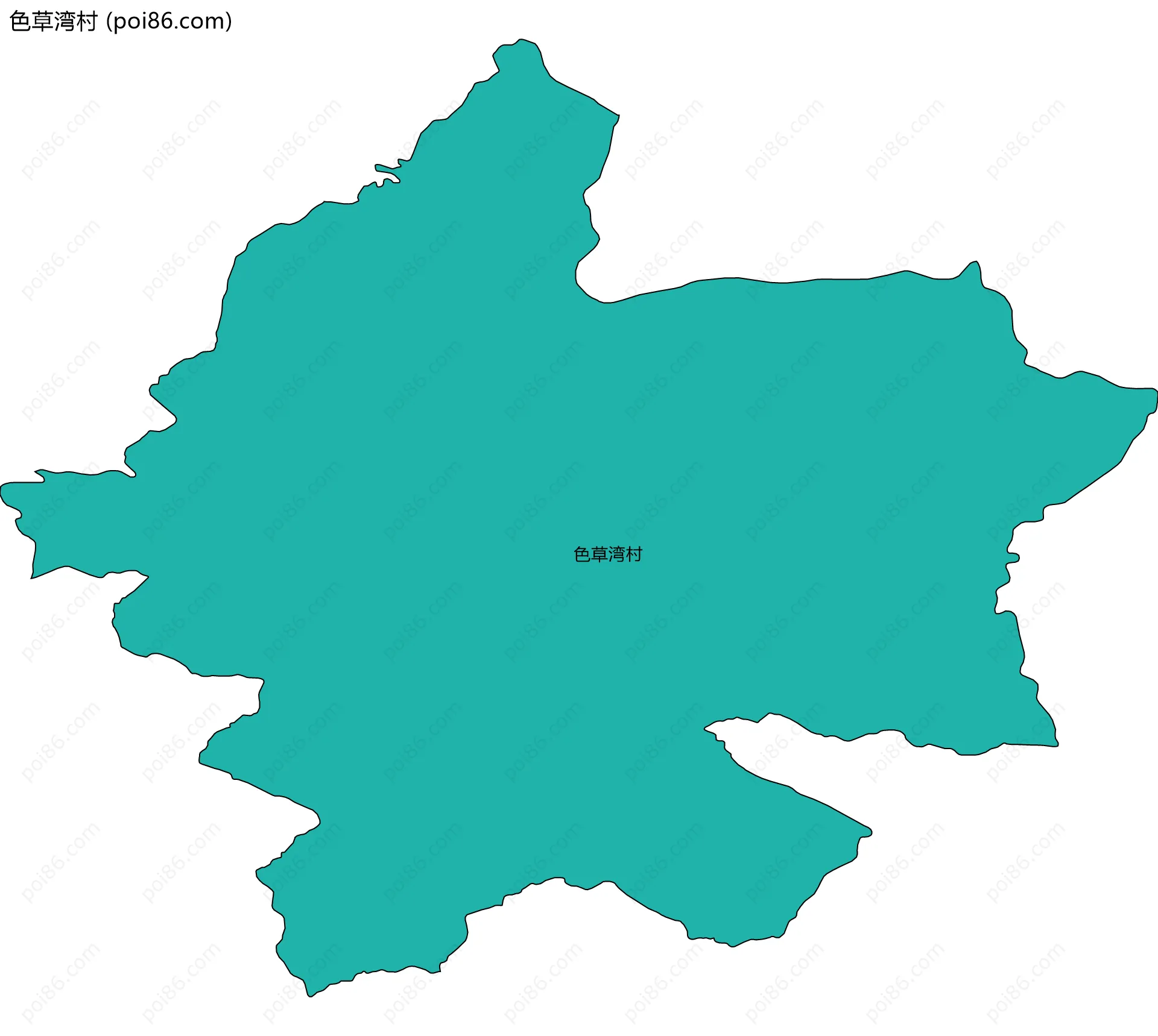 色草湾村边界地图