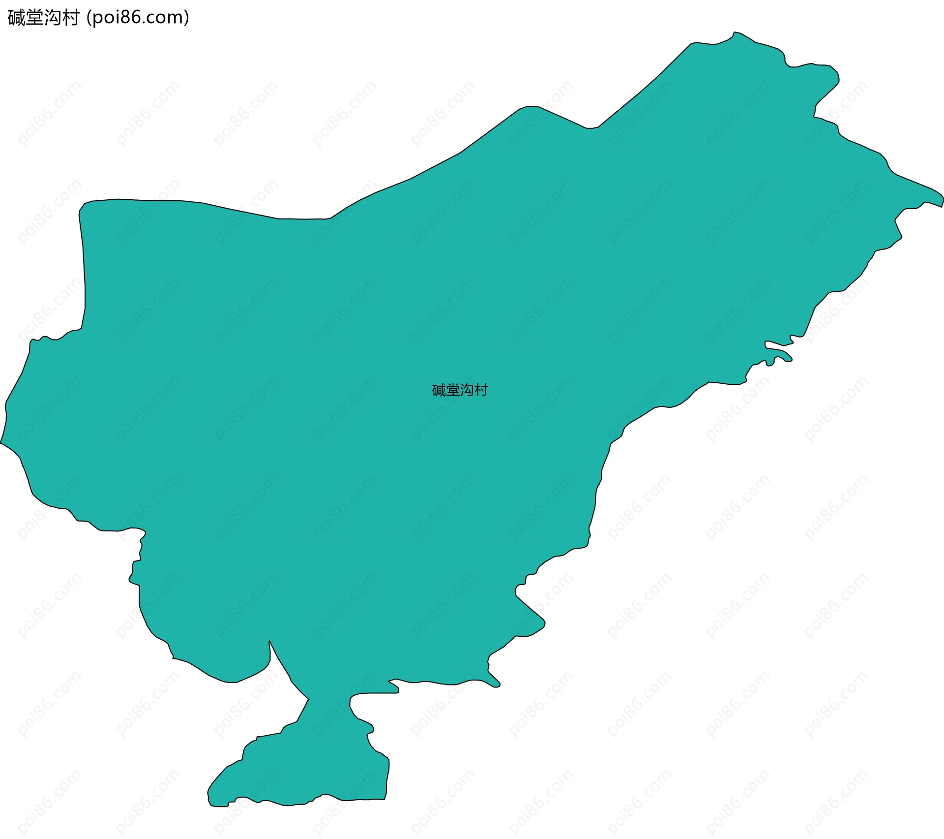 碱堂沟村边界地图