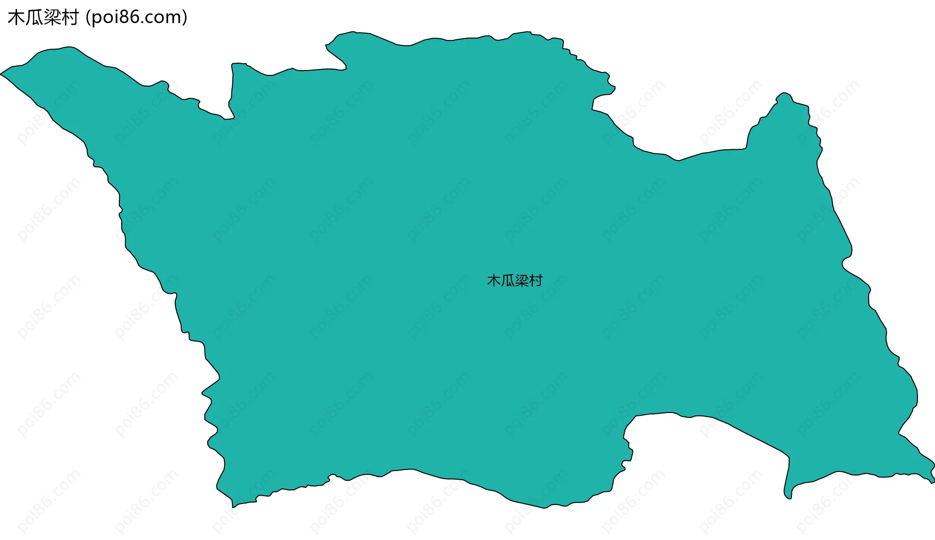 木瓜梁村边界地图