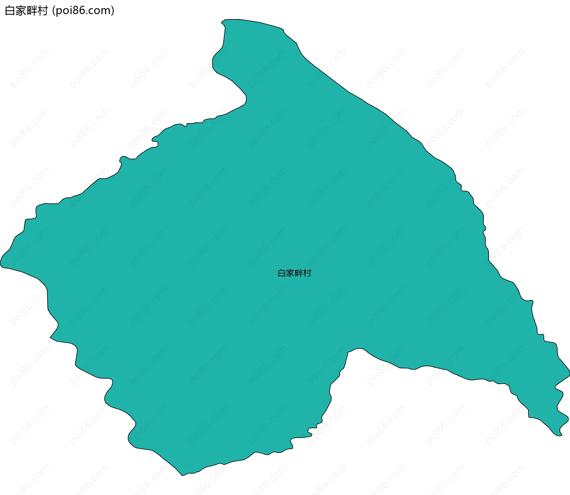 白家畔村边界地图