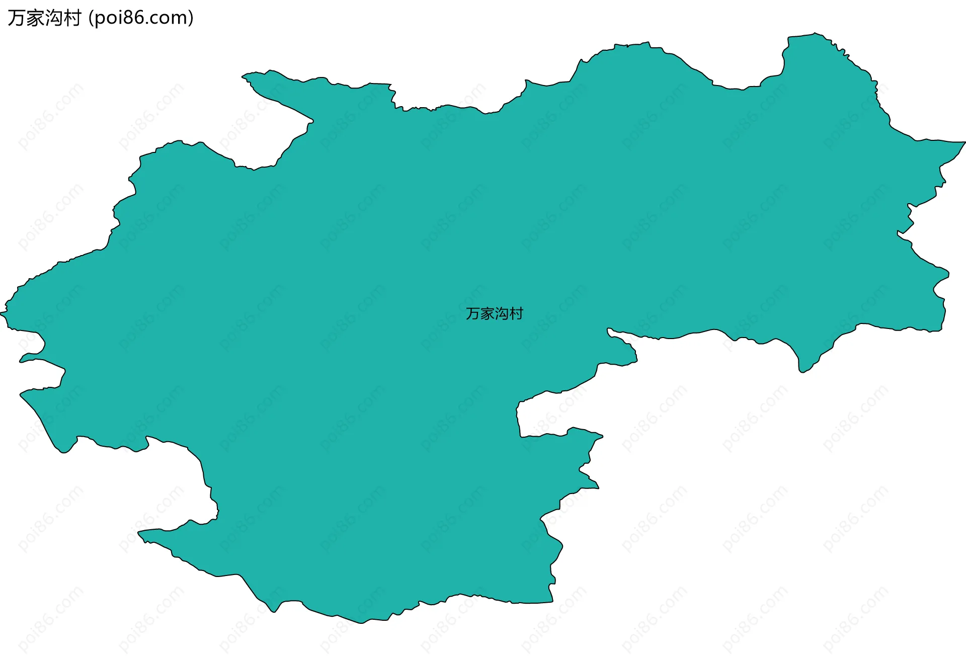 万家沟村边界地图