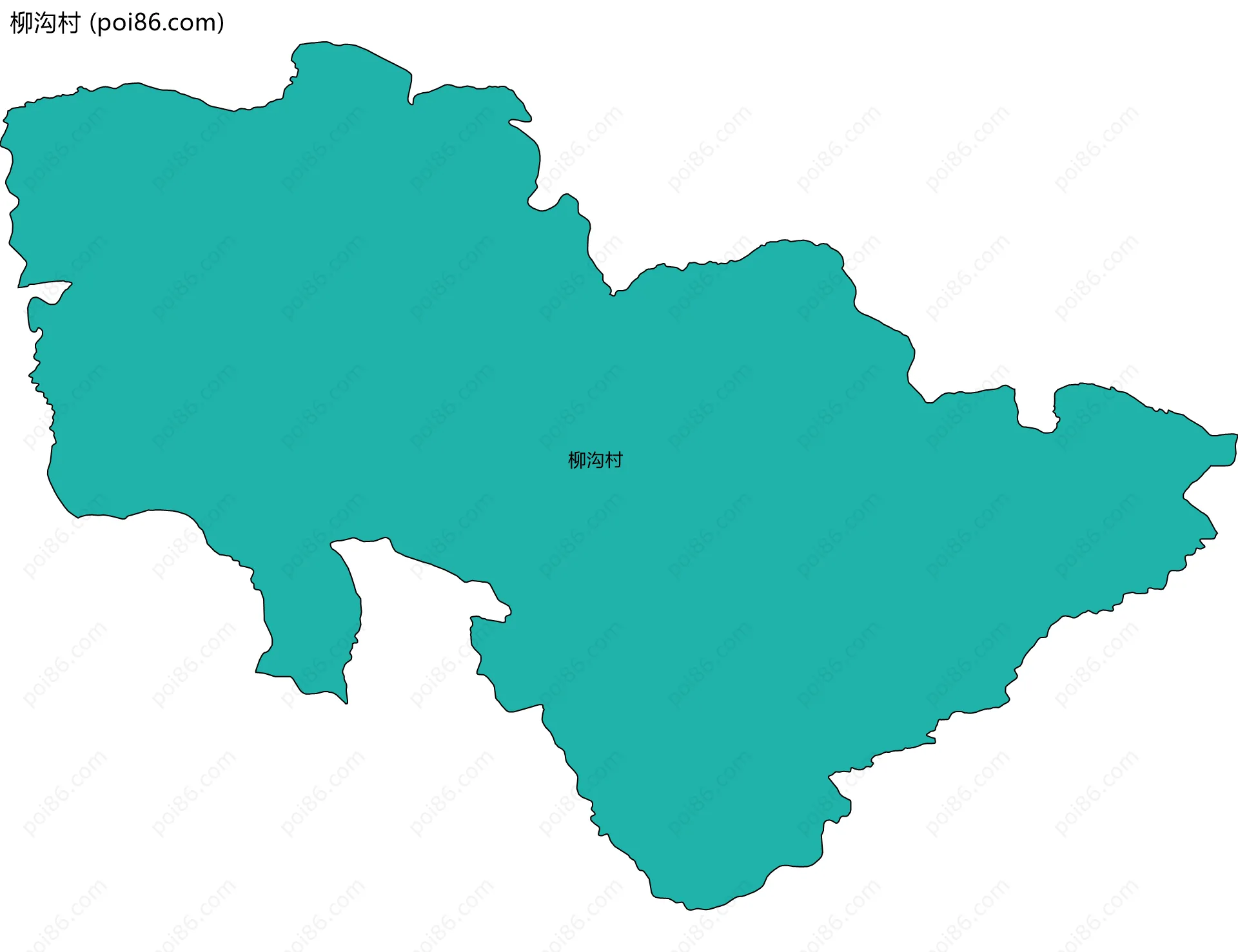 柳沟村边界地图