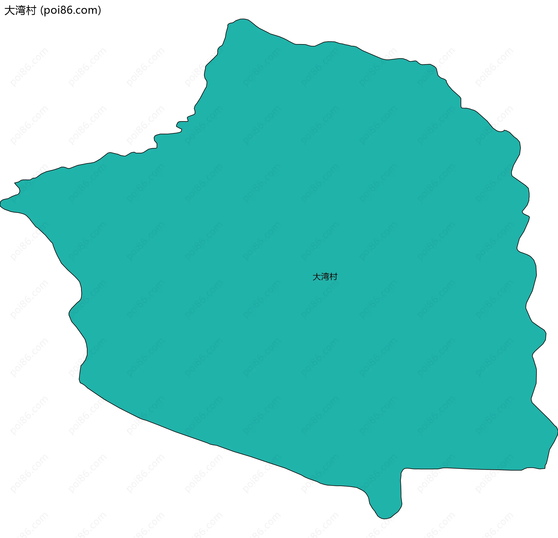 大湾村边界地图