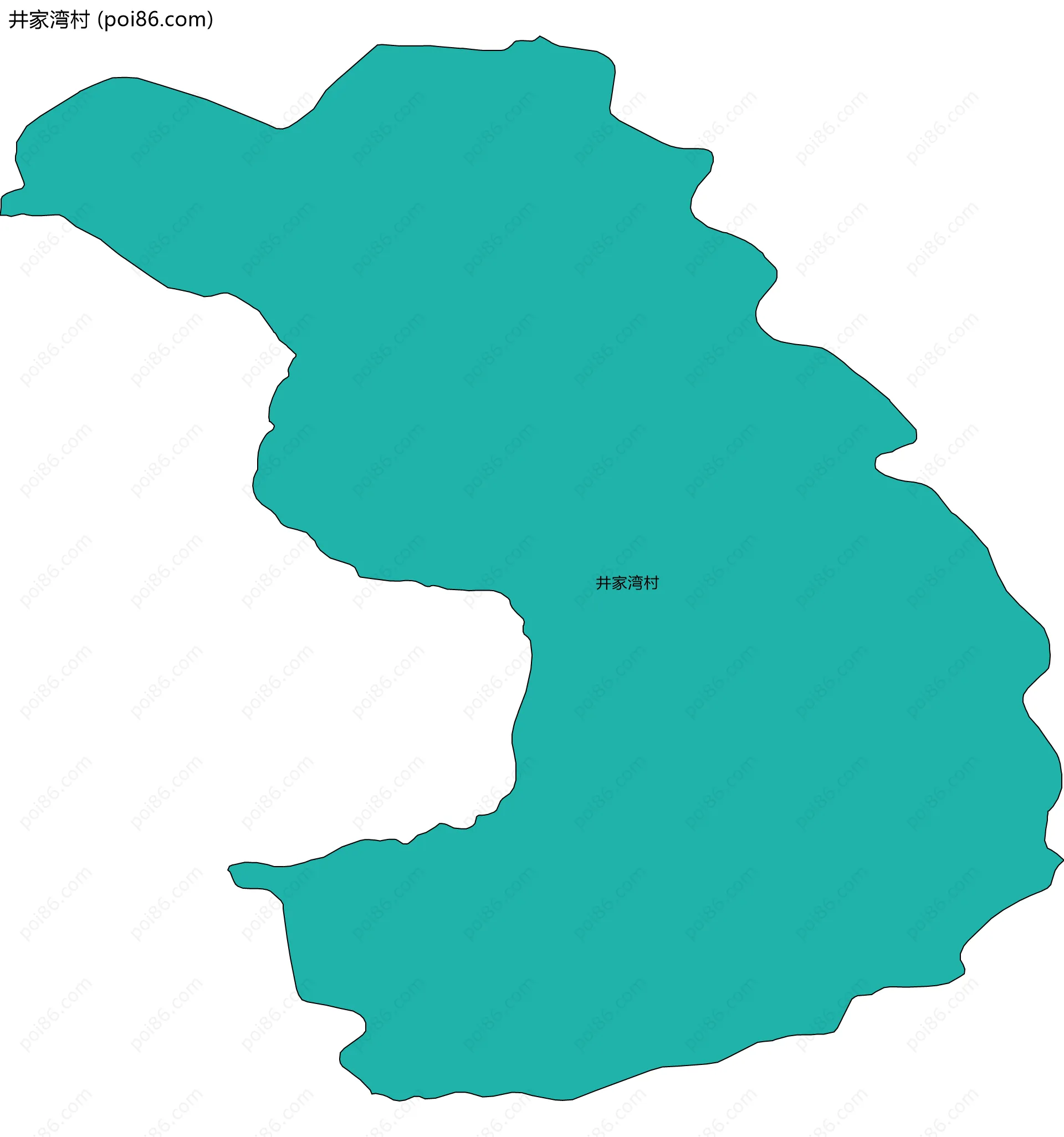 井家湾村边界地图