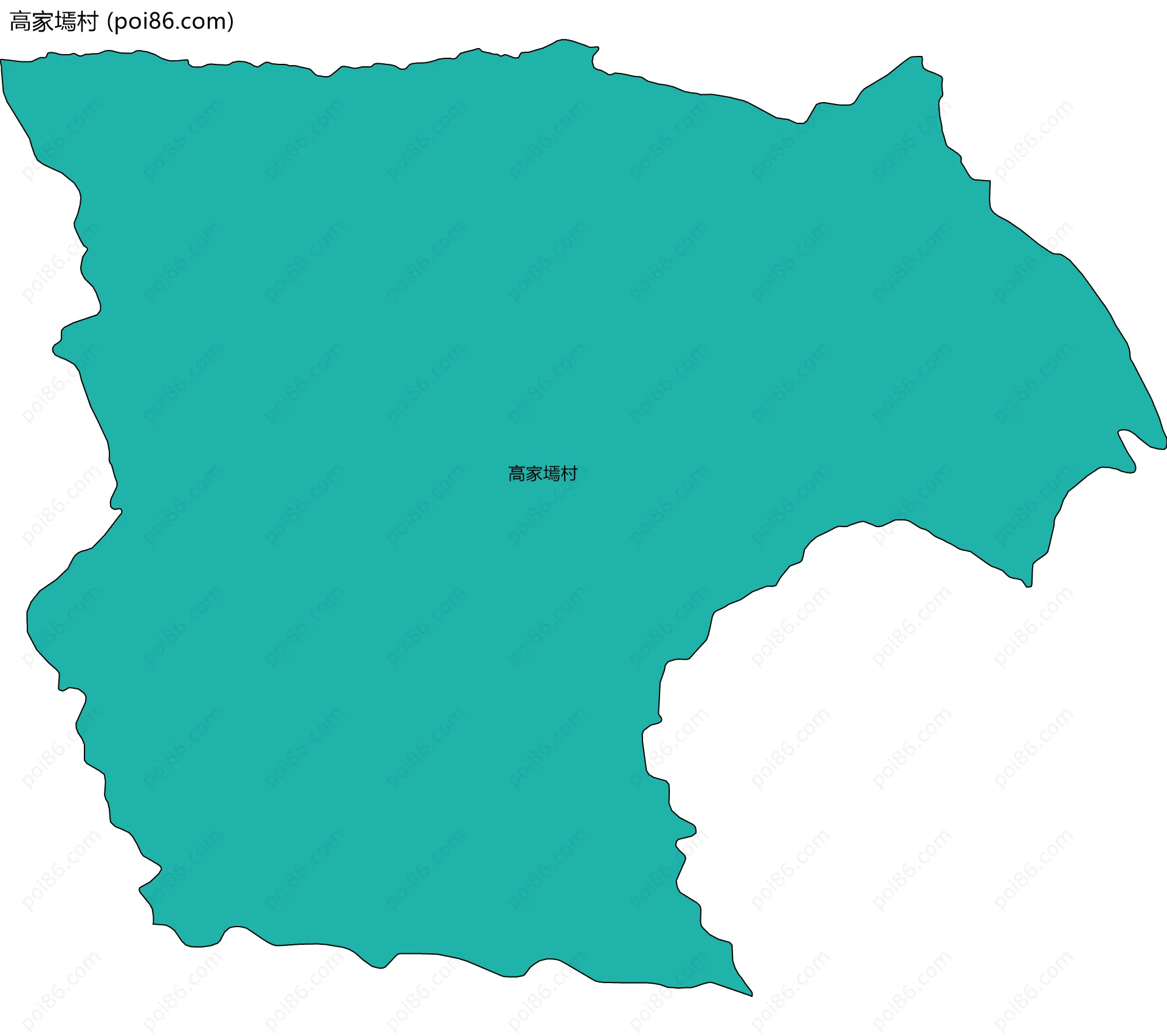 高家墕村边界地图