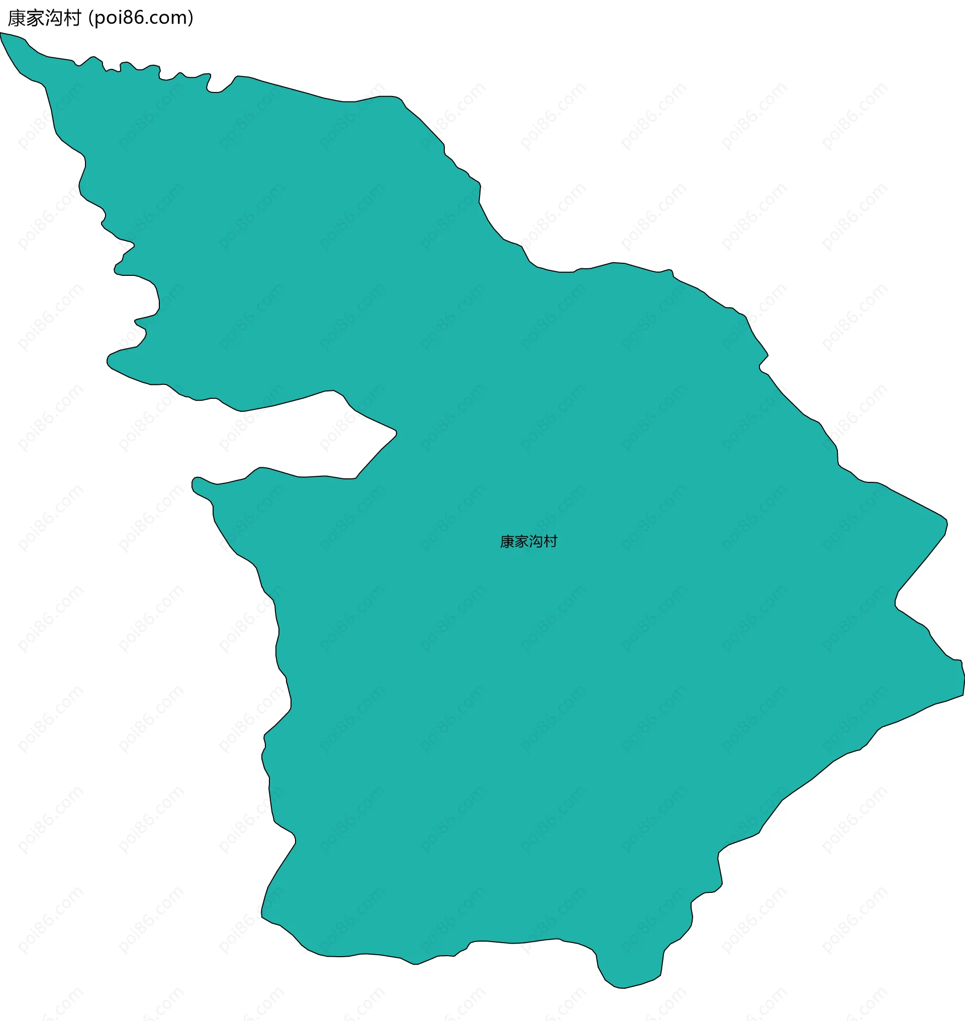 康家沟村边界地图