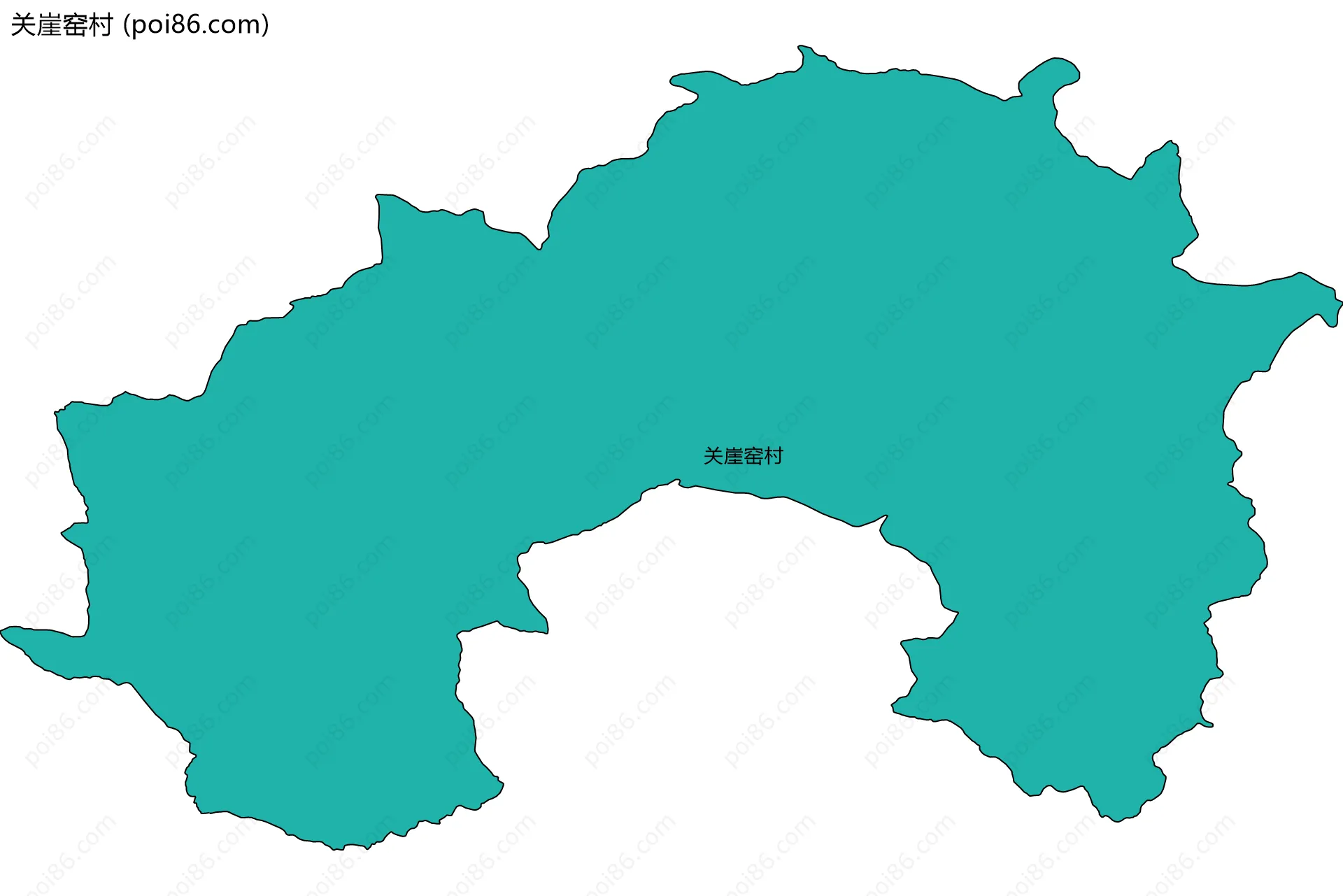 关崖窑村边界地图