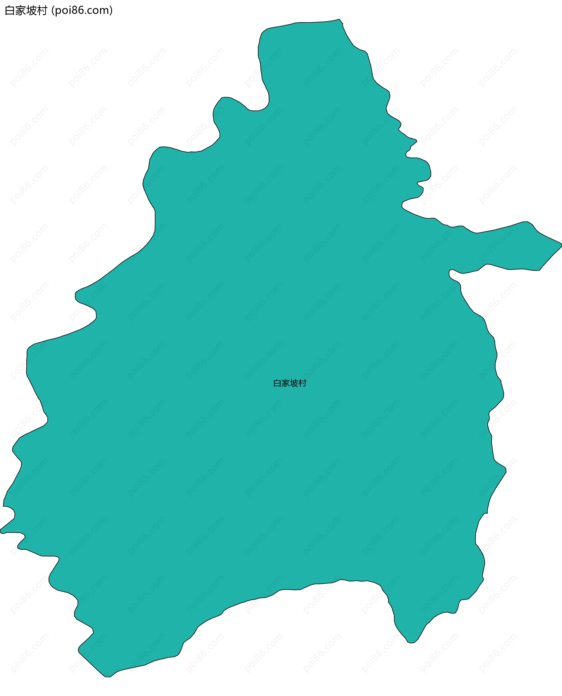 白家坡村边界地图