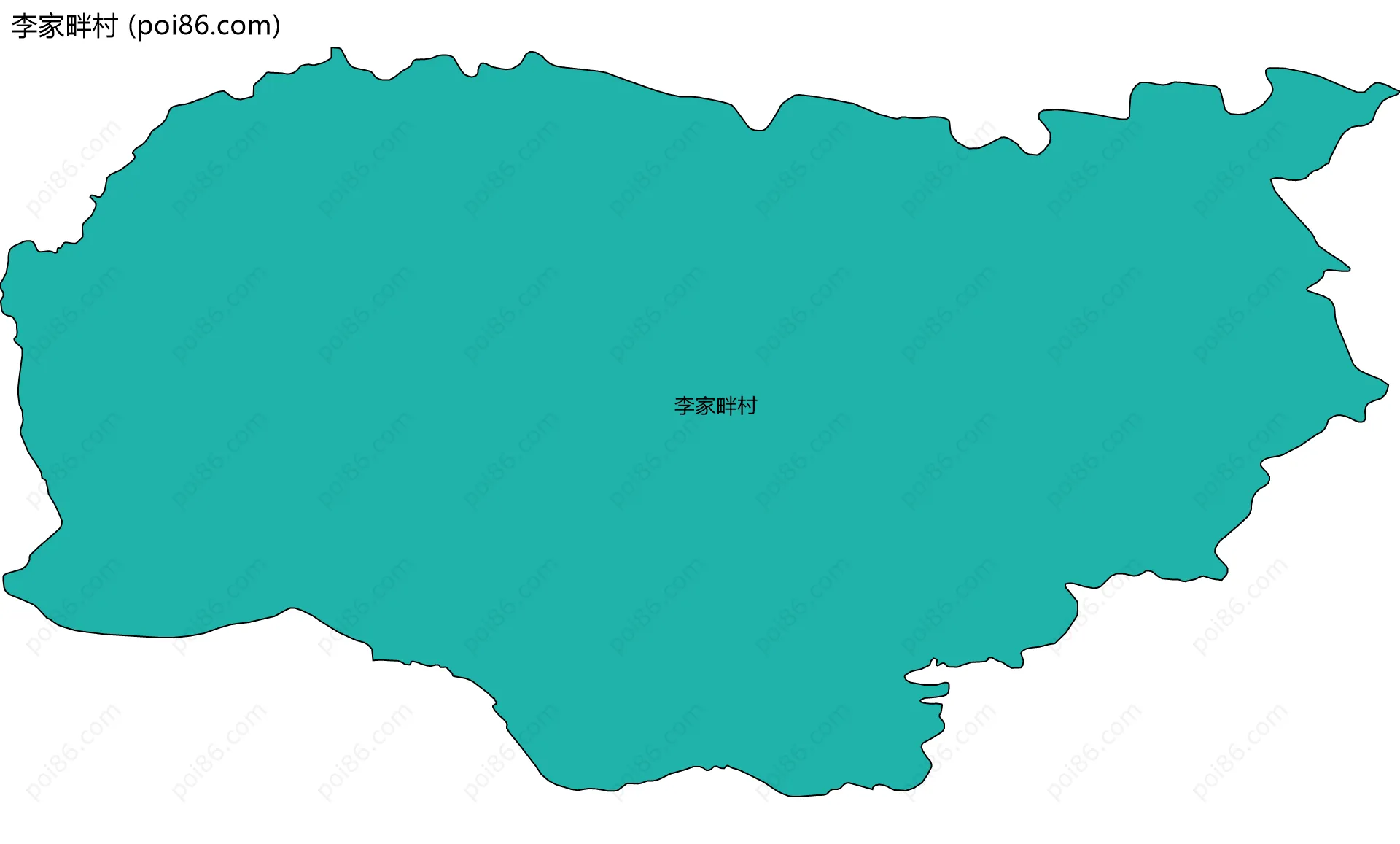 李家畔村边界地图