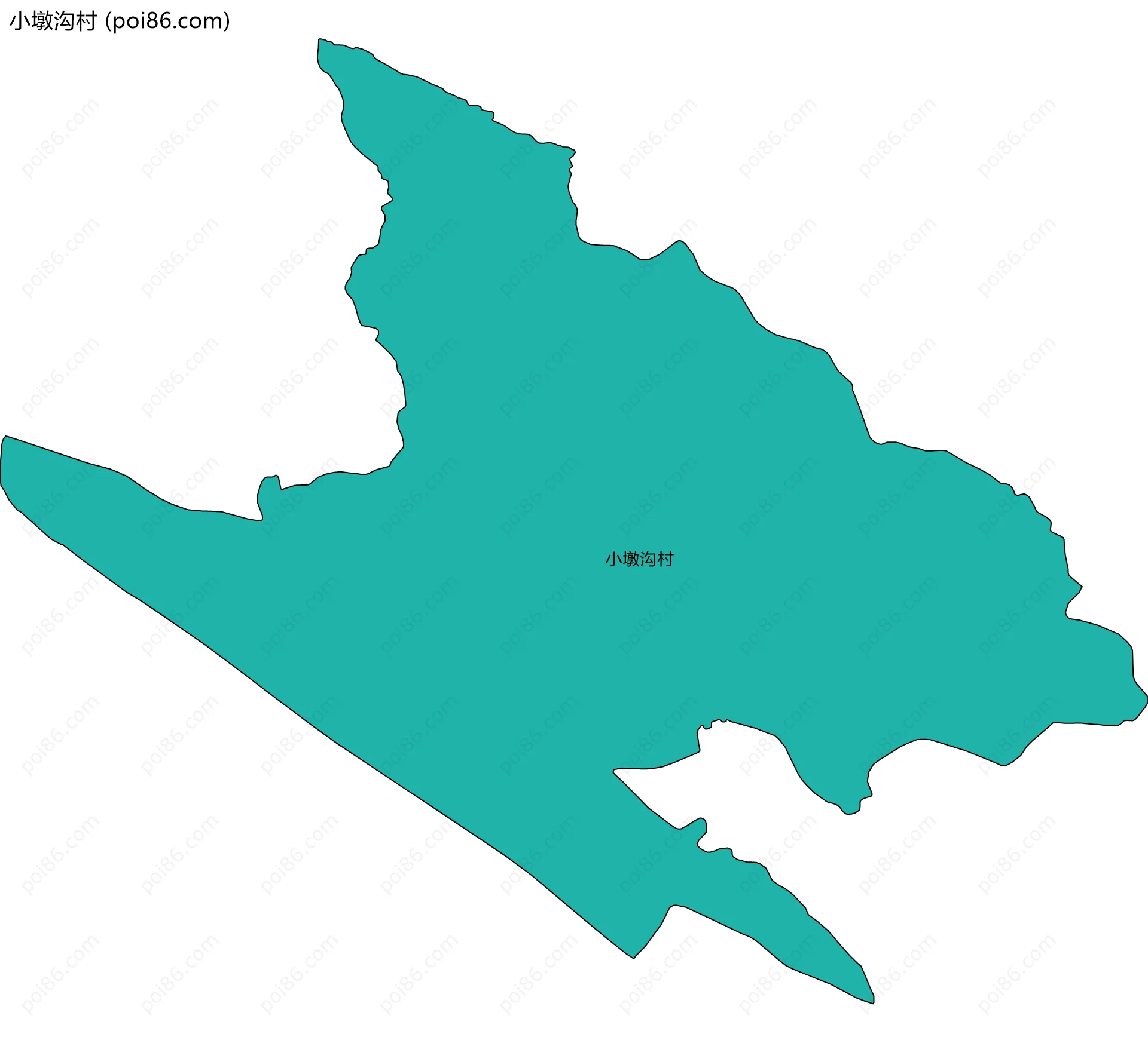 小墩沟村边界地图