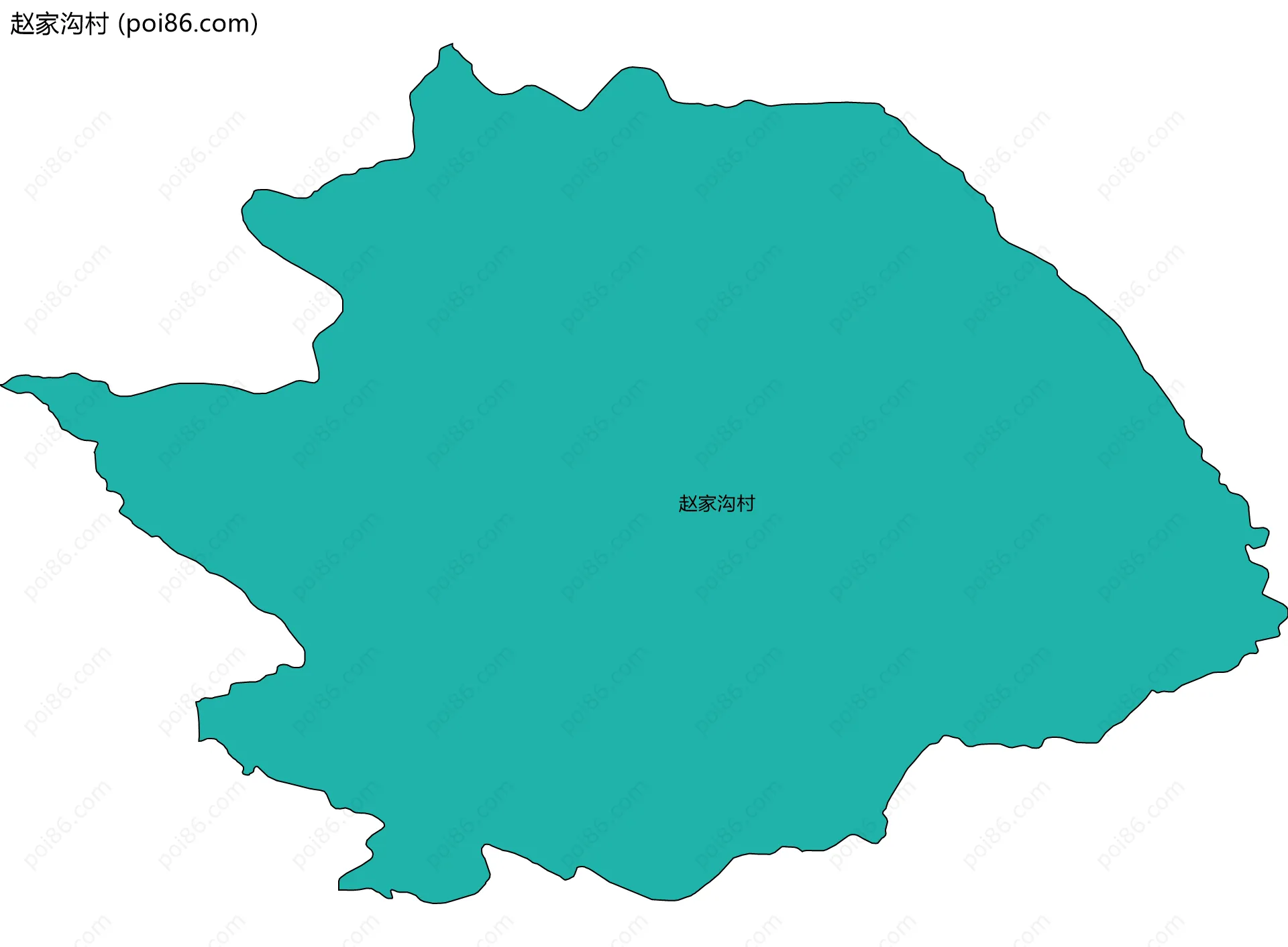 赵家沟村边界地图