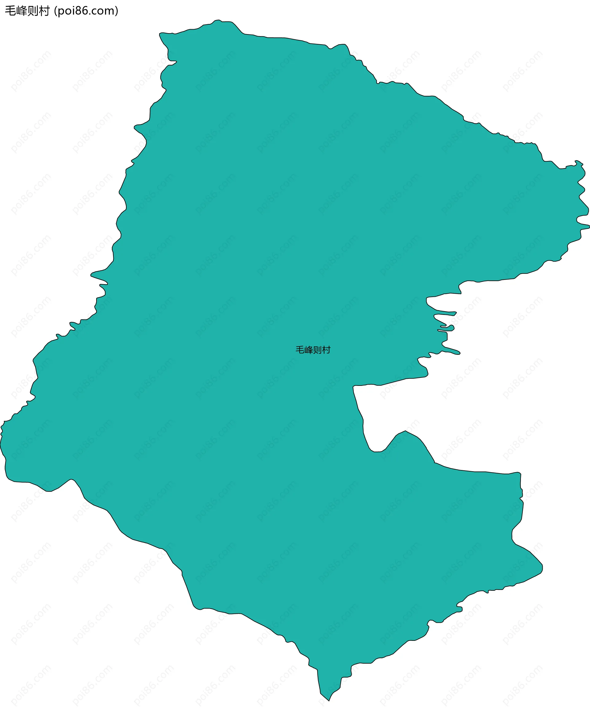毛峰则村边界地图