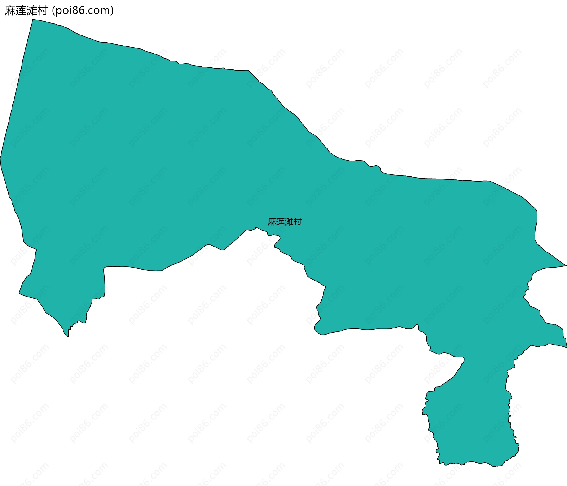 麻莲滩村边界地图