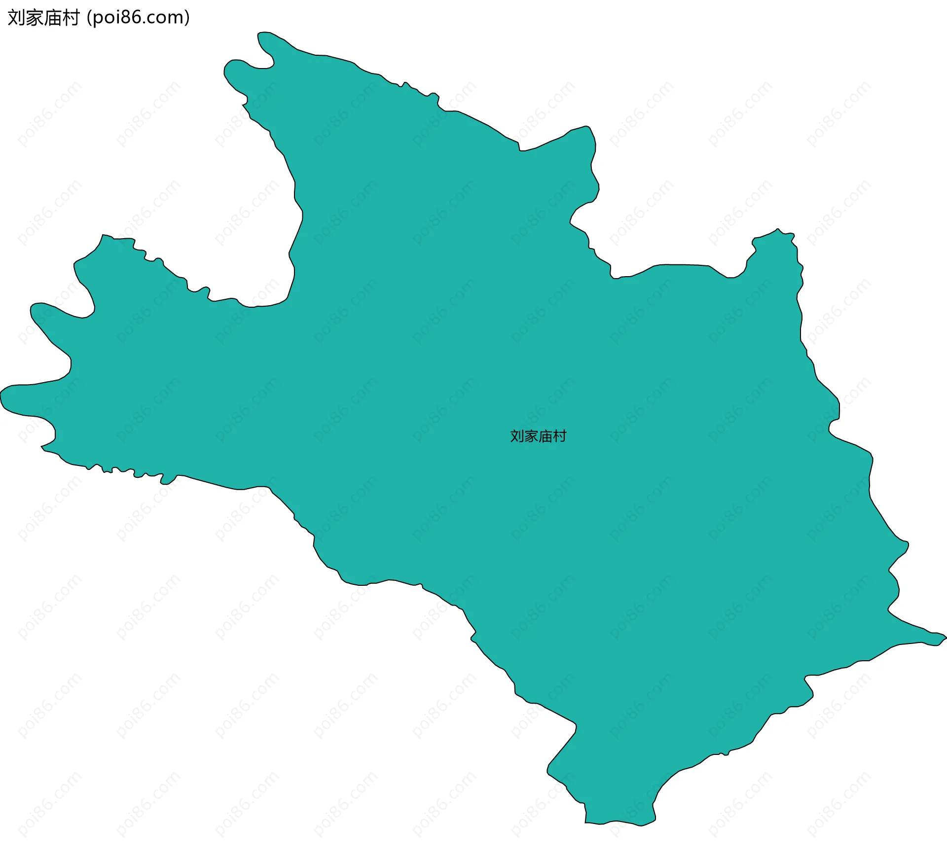 刘家庙村边界地图