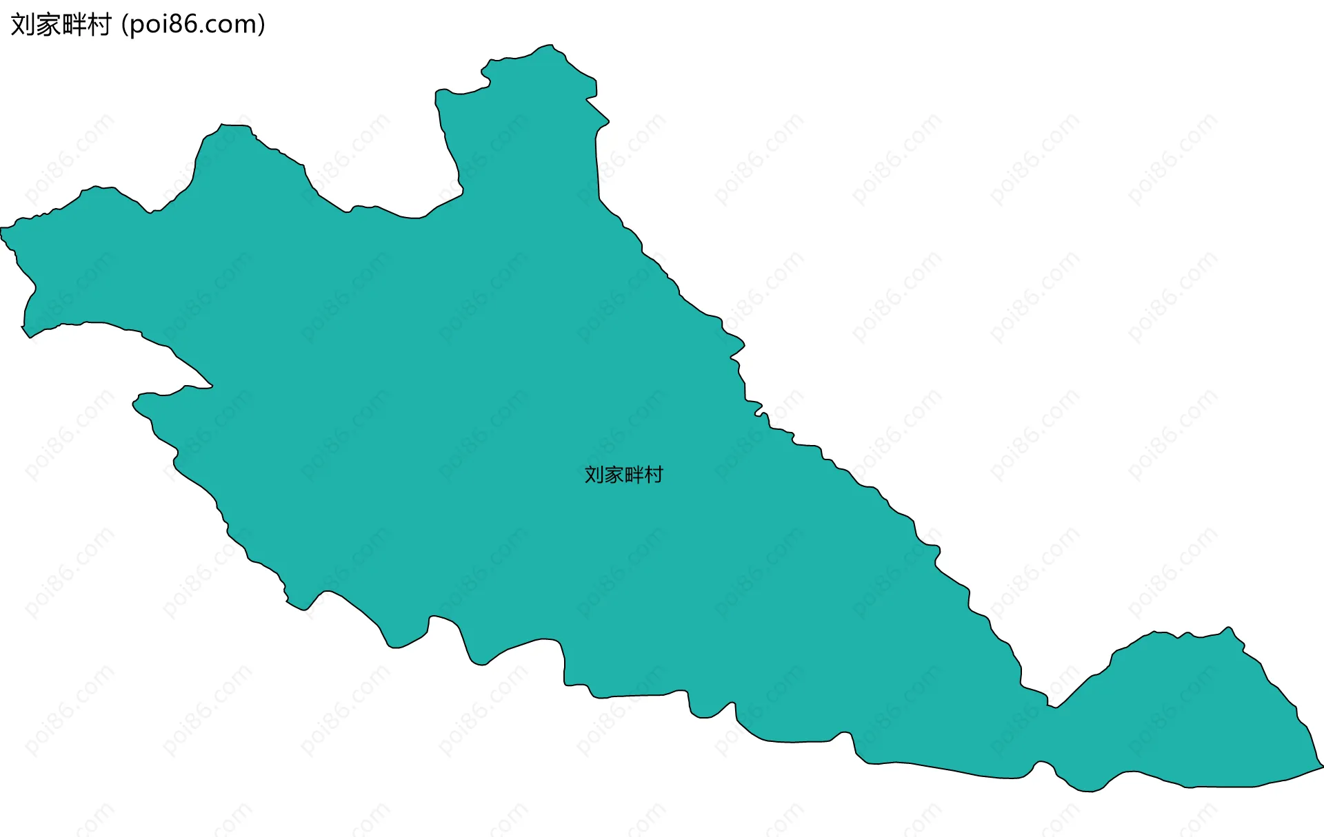 刘家畔村边界地图