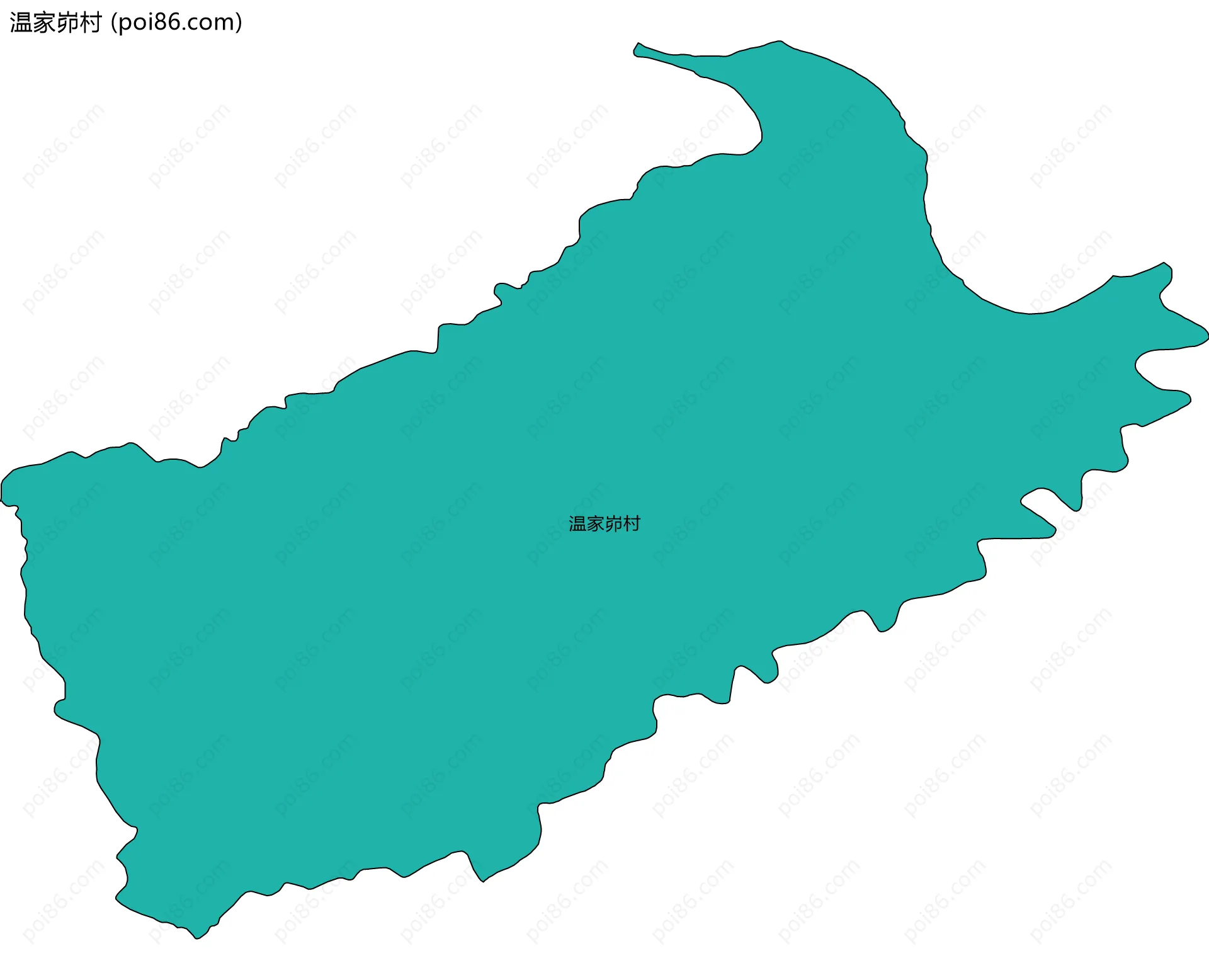 温家峁村边界地图
