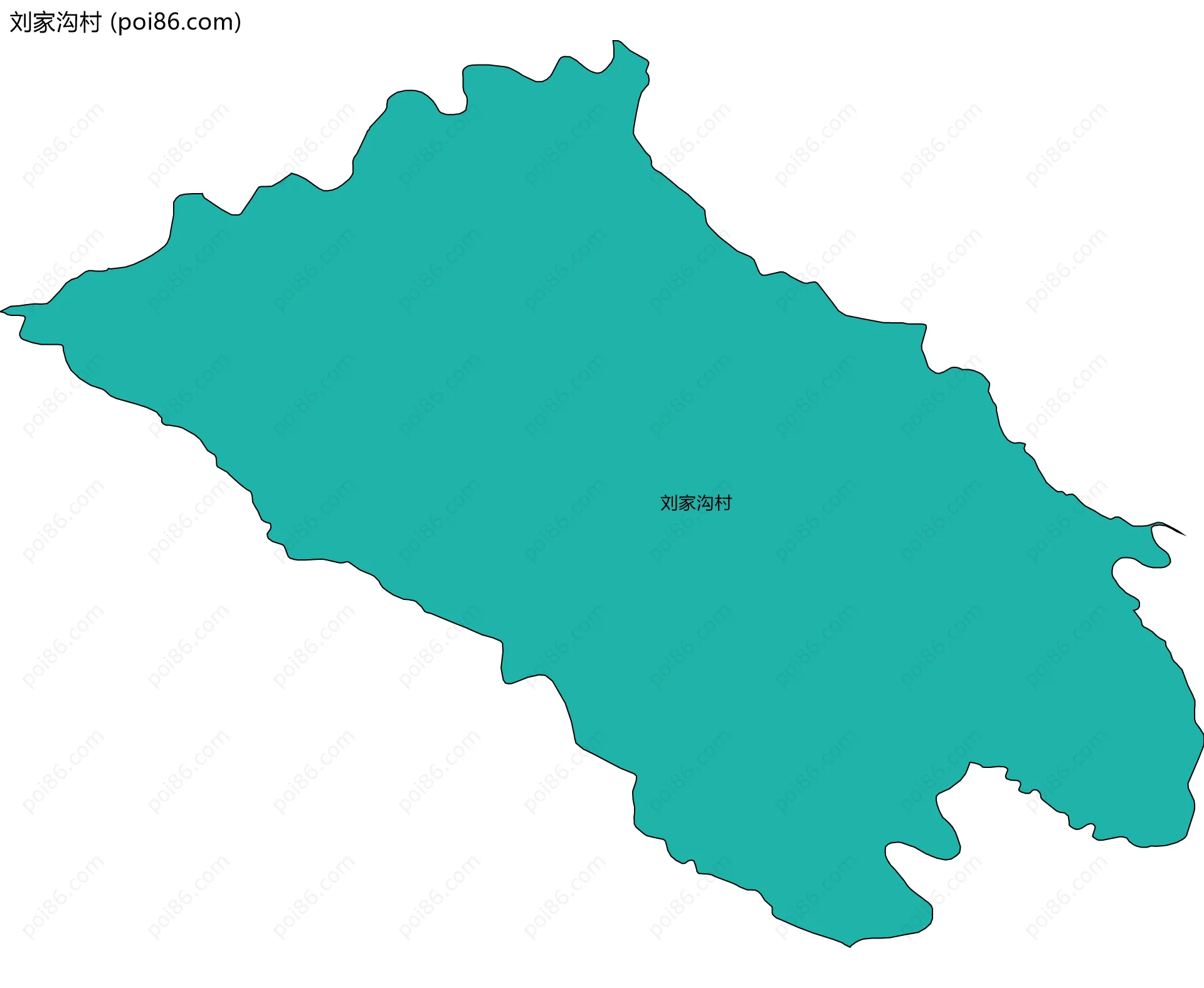 刘家沟村边界地图