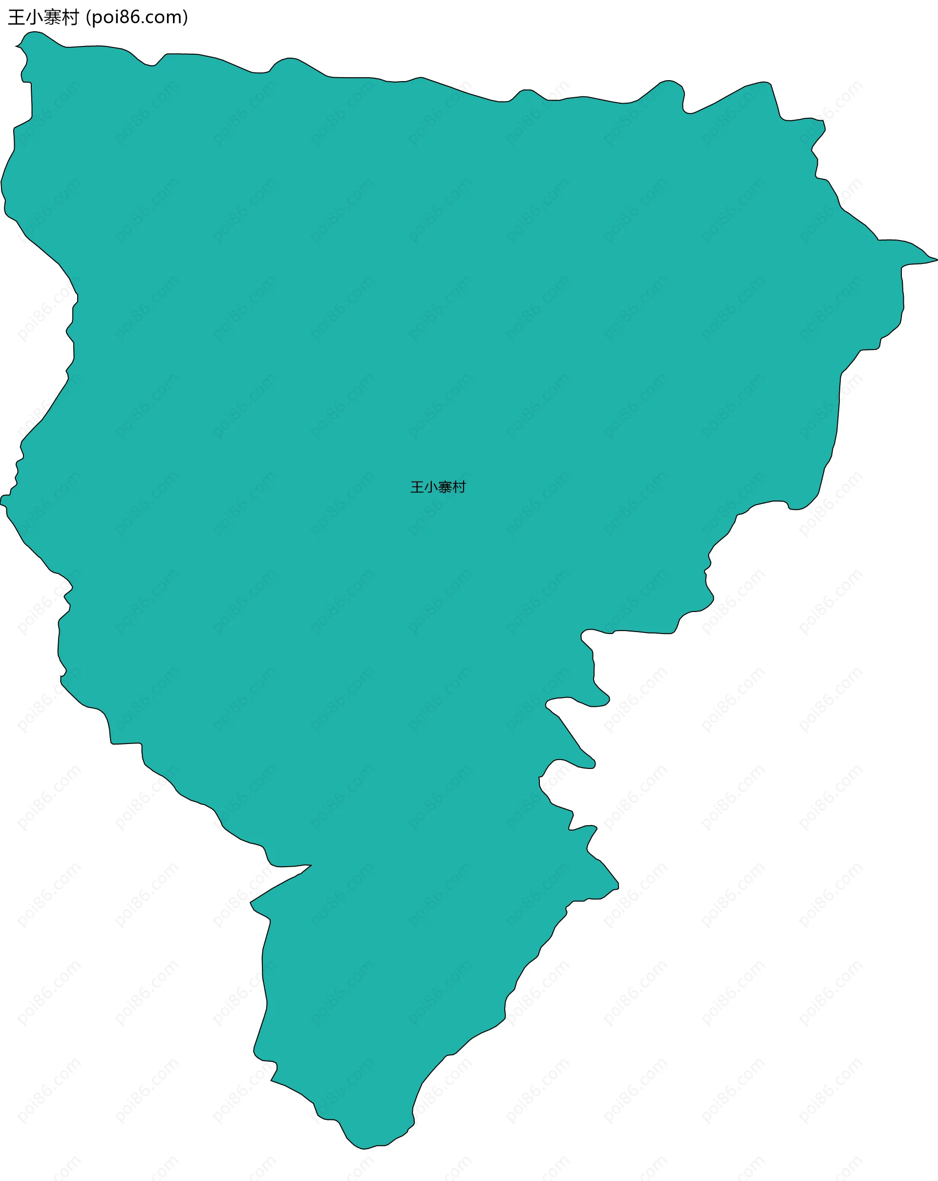 王小寨村边界地图