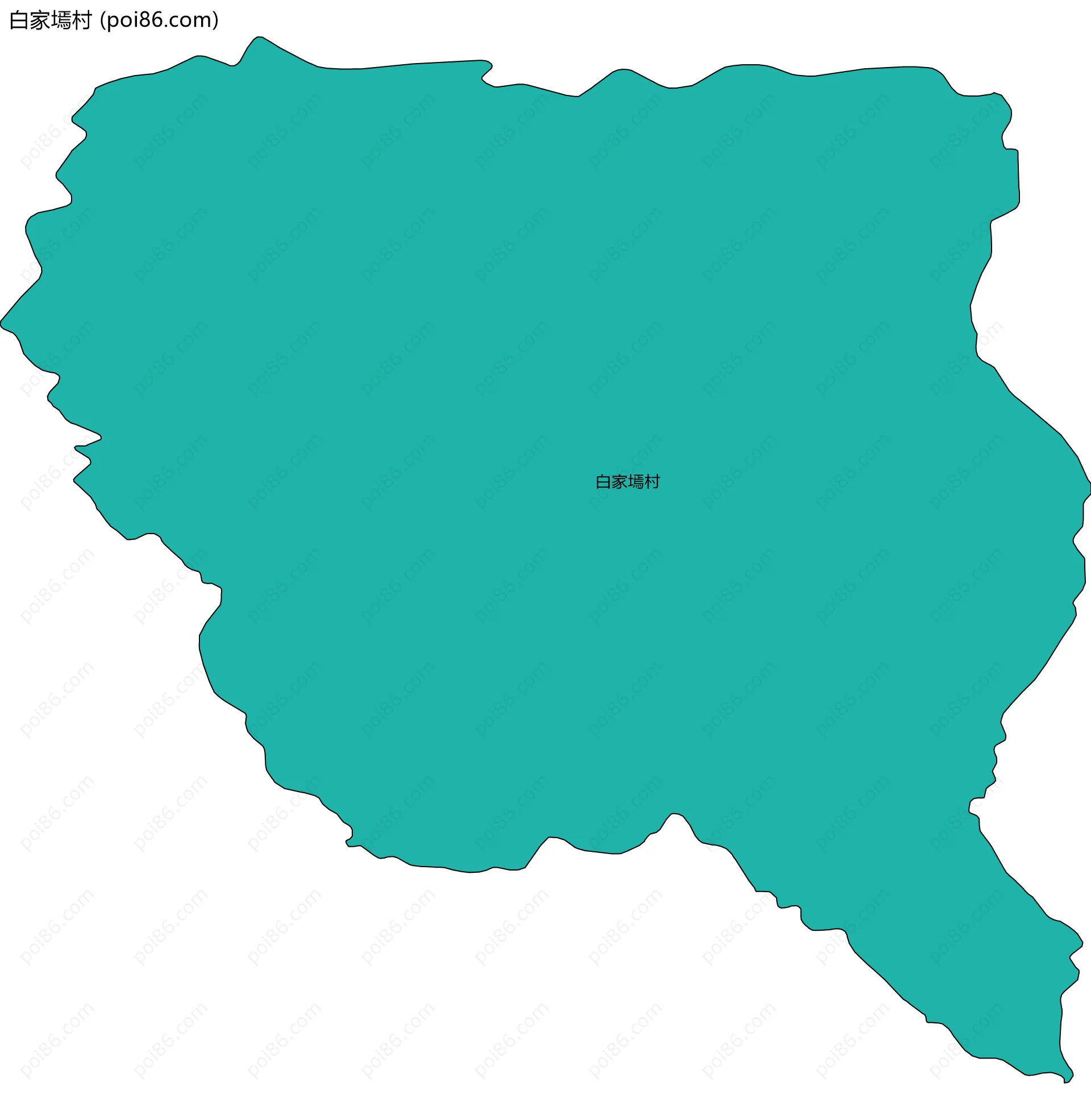 白家墕村边界地图