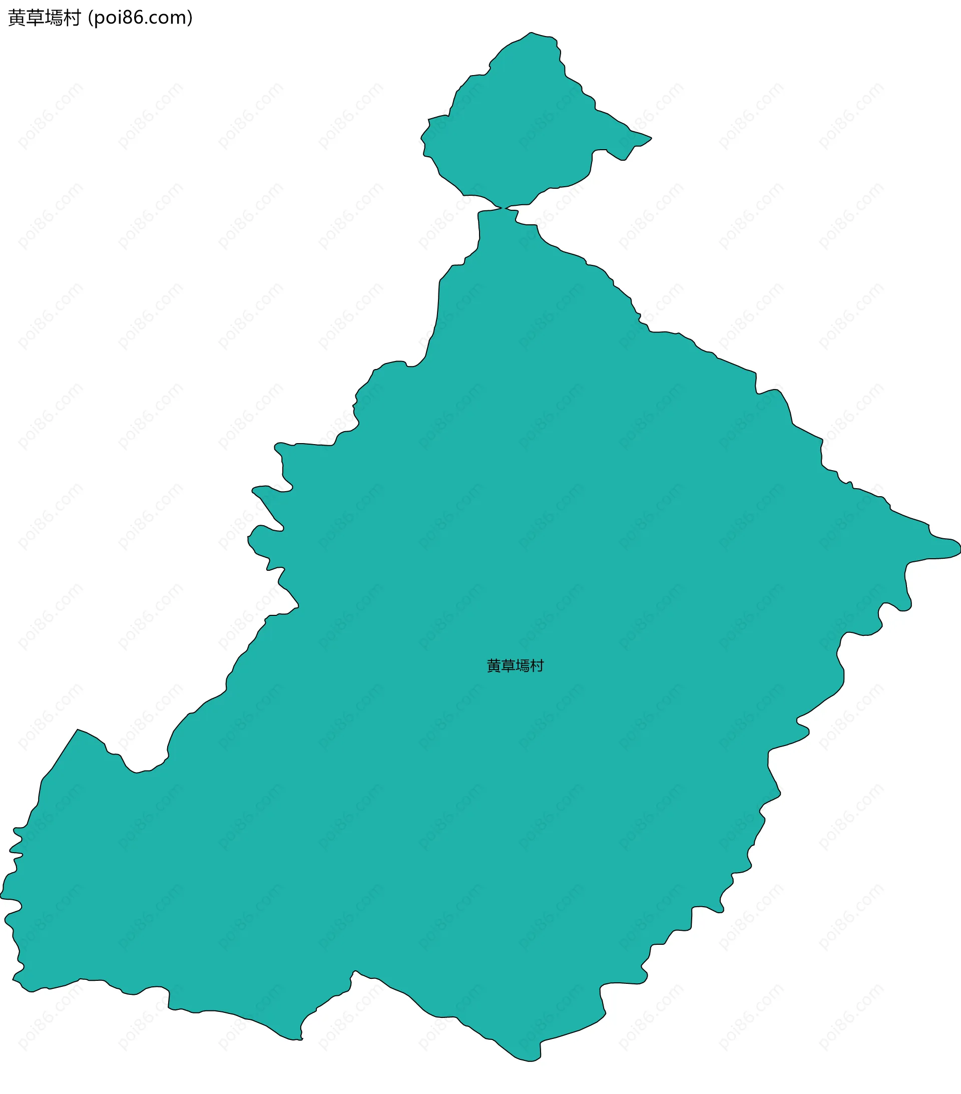 黄草墕村边界地图