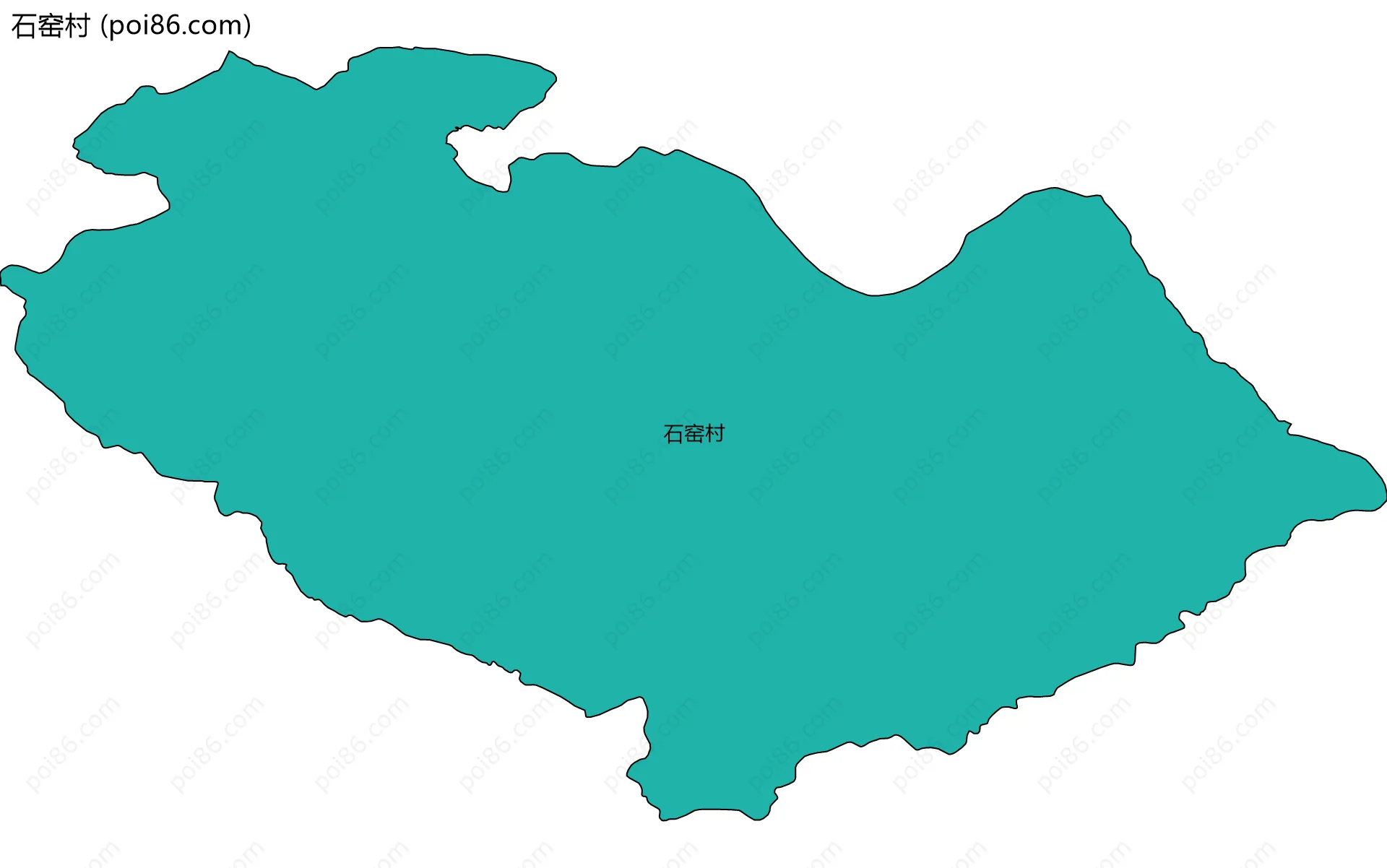 石窑村边界地图