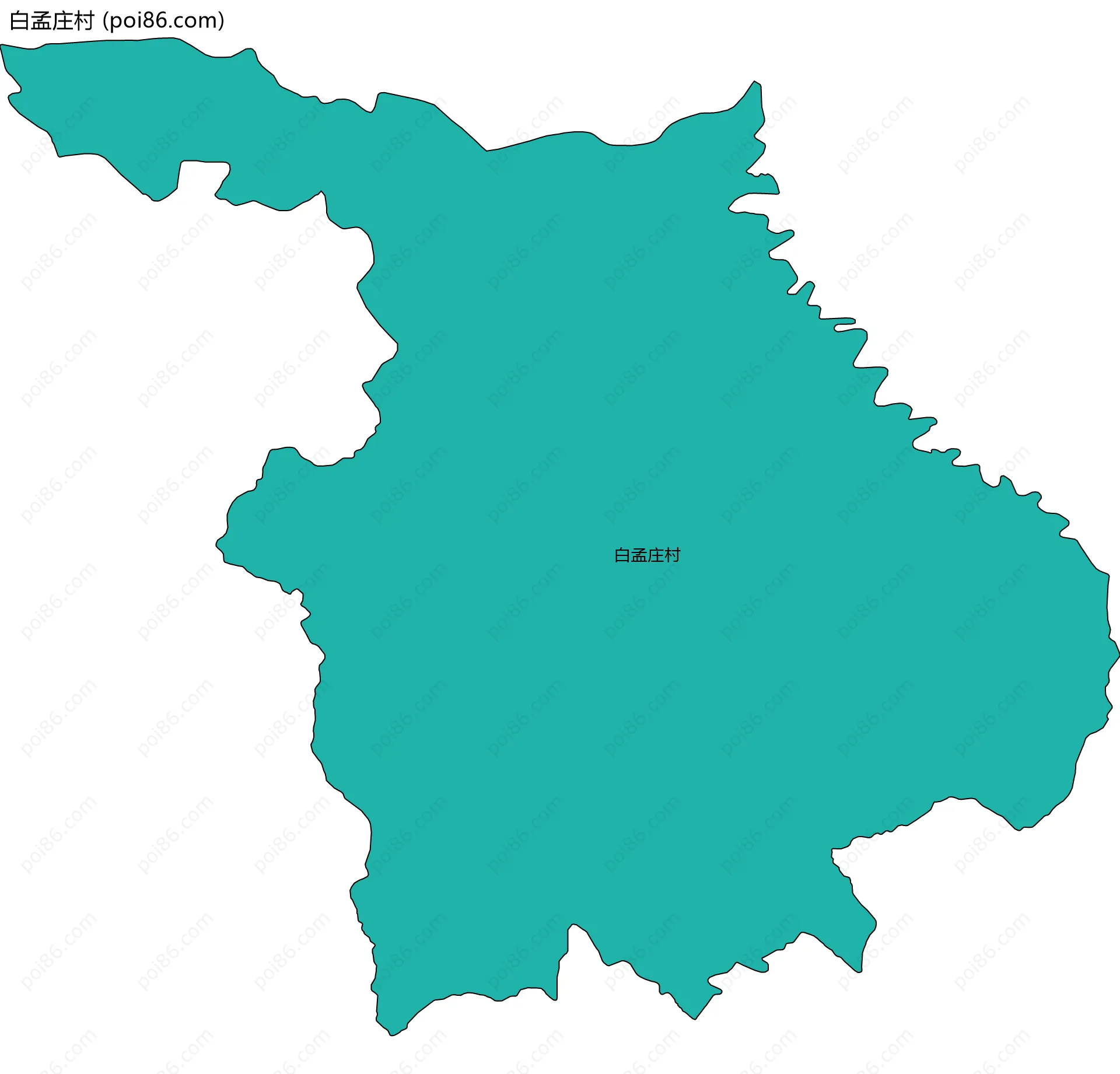 白孟庄村边界地图