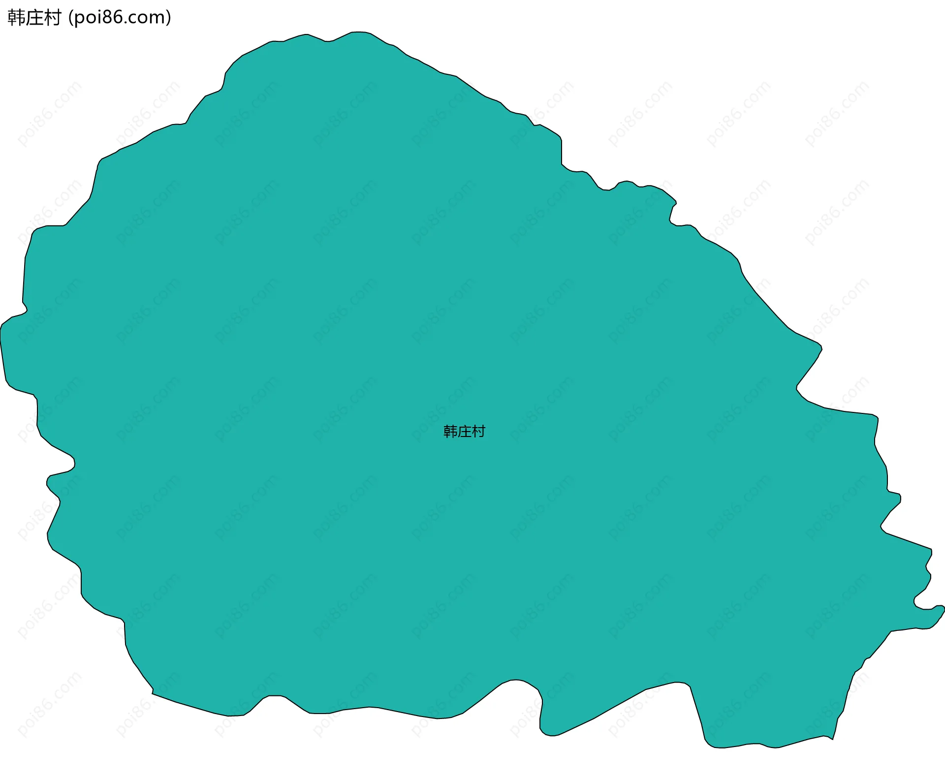 韩庄村边界地图