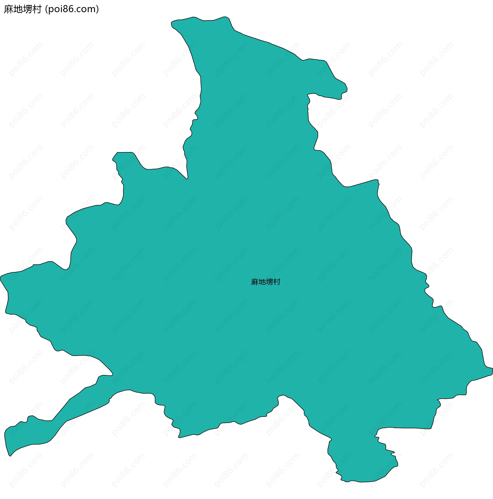 麻地塄村边界地图