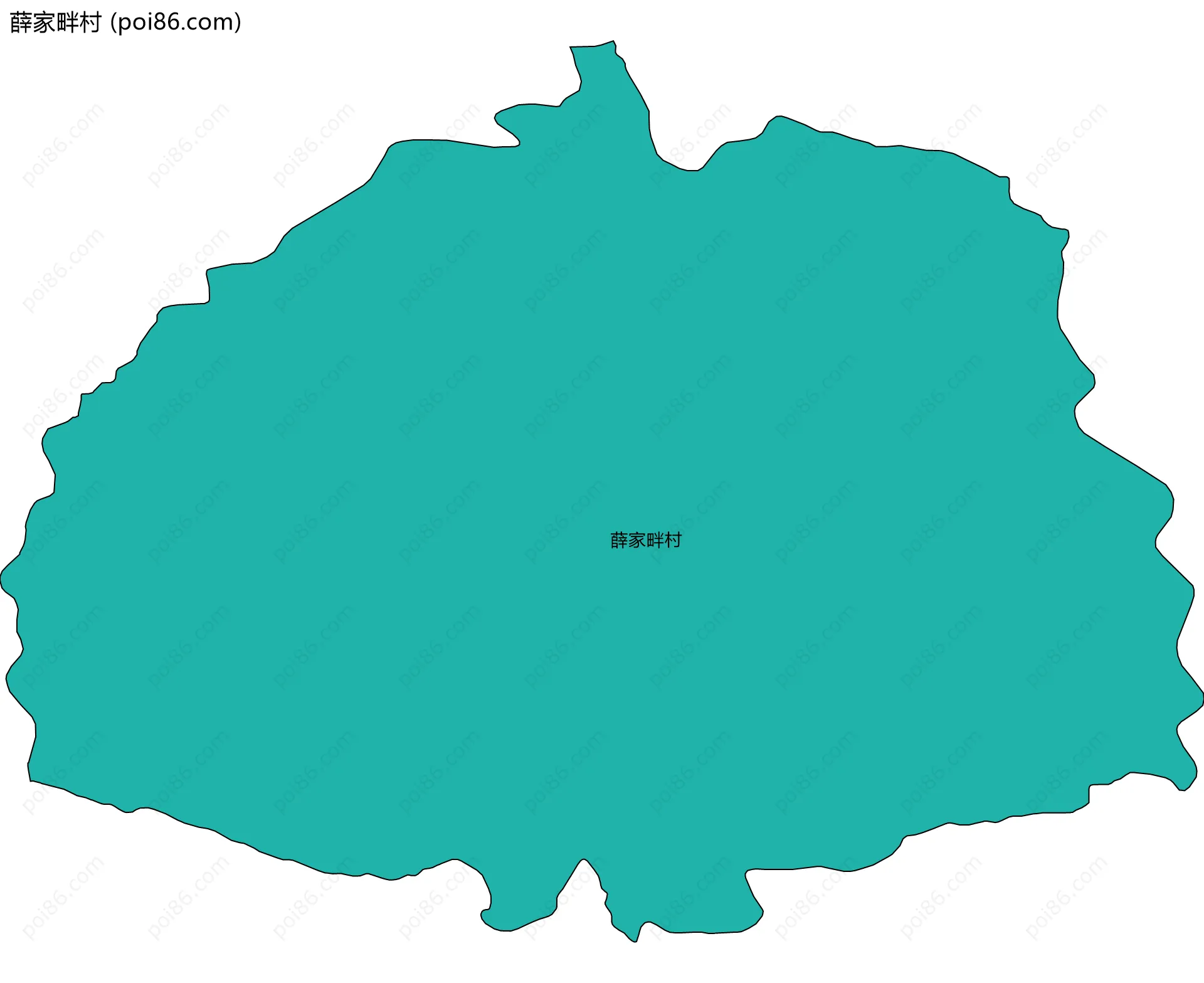 薛家畔村边界地图