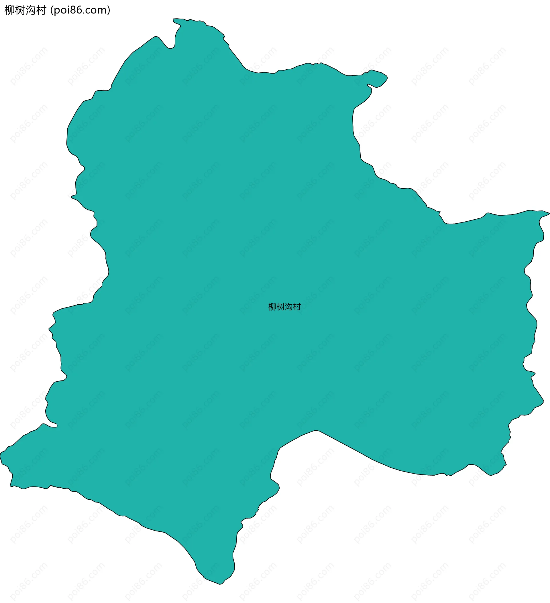 柳树沟村边界地图