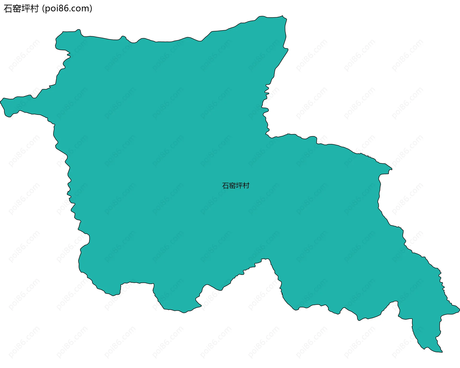 石窑坪村边界地图