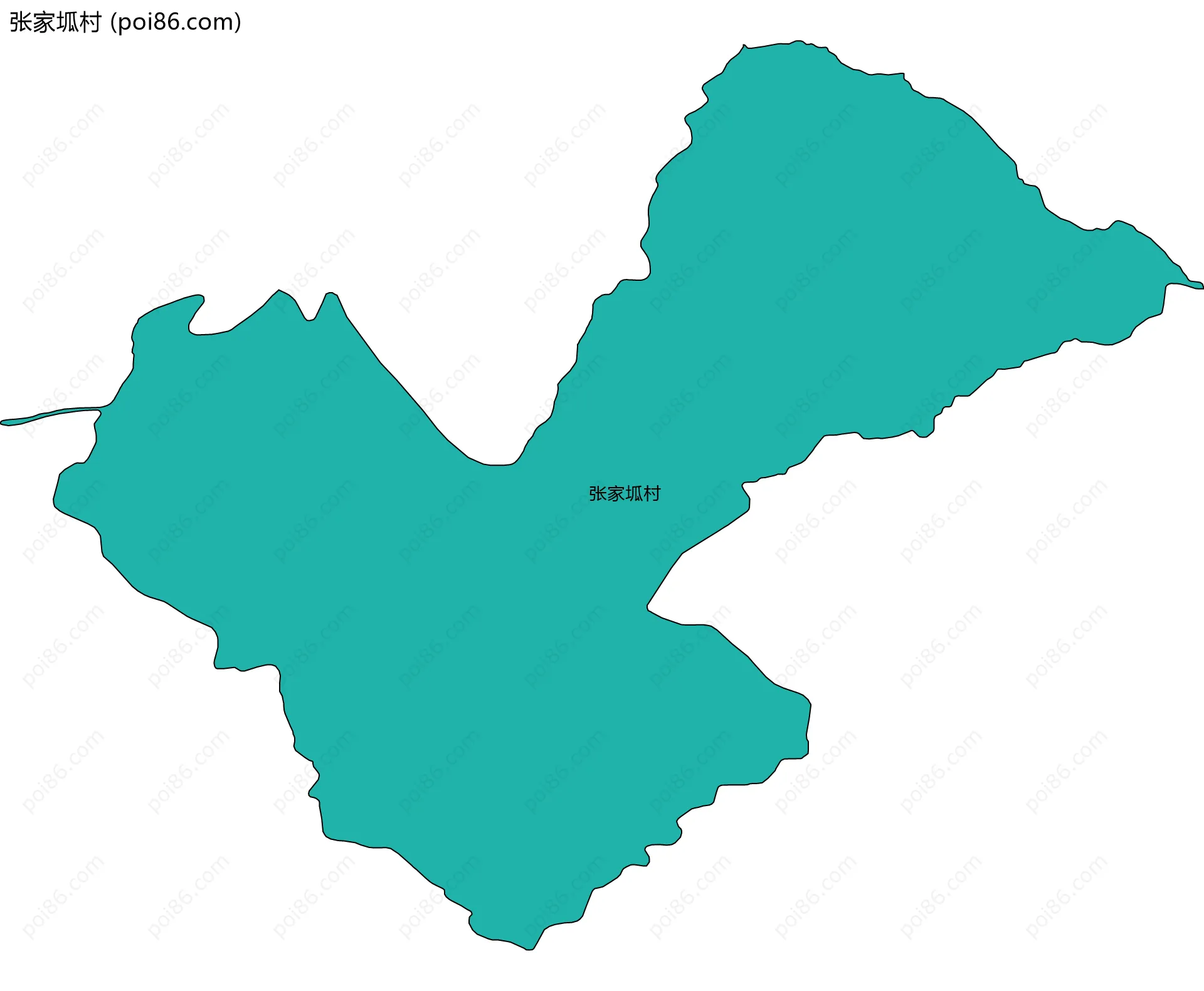 张家坬村边界地图